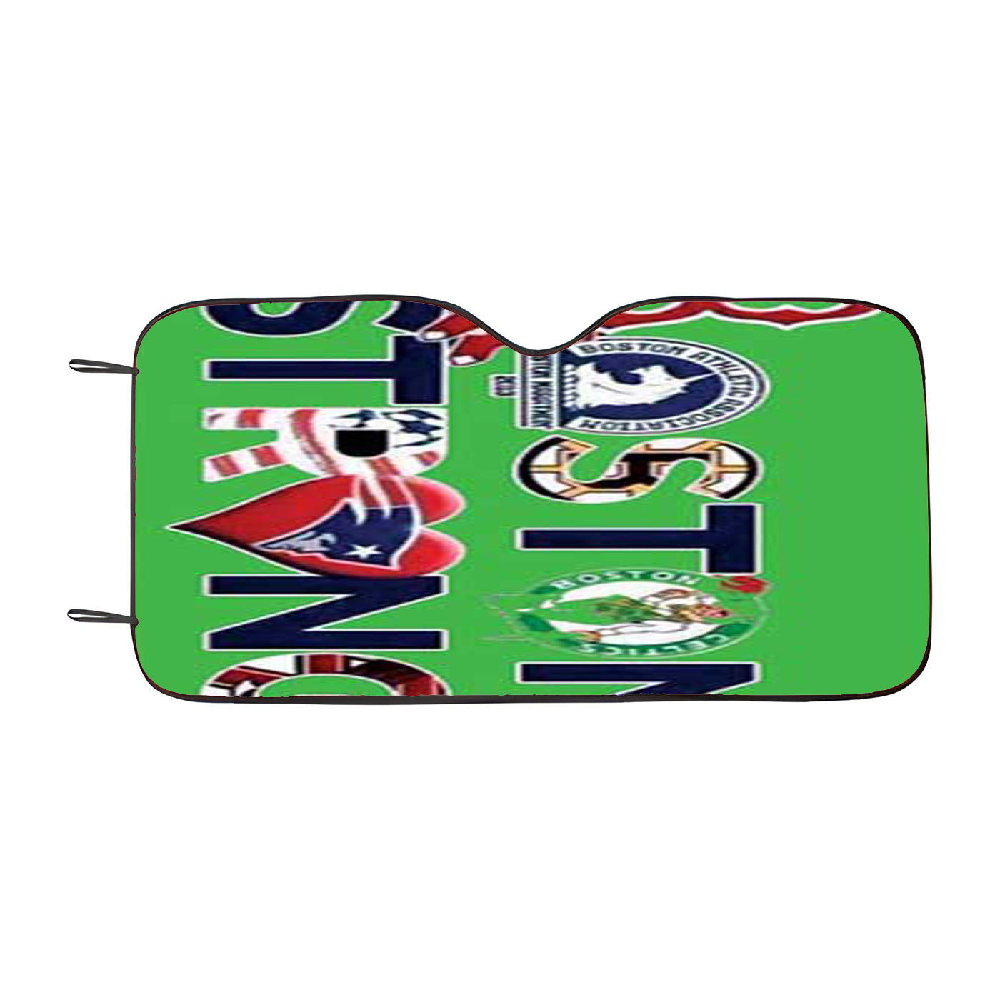 Boston Strong Green Car Auto Sun Shade Windshield Cover