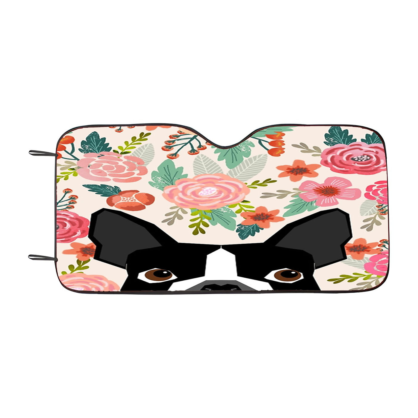 Boston Terrier Dog Breed Car Auto Sun Shade Windshield Cover