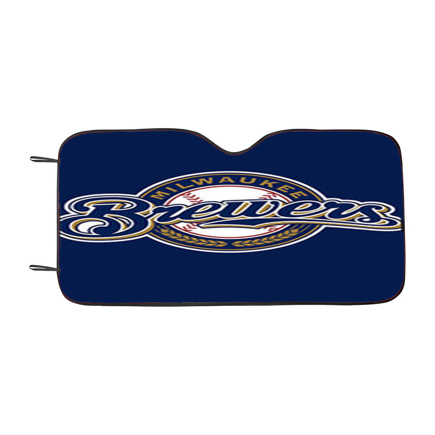 Brewers Baseball Logo Blue Car Auto Sun Shade Windshield Cover