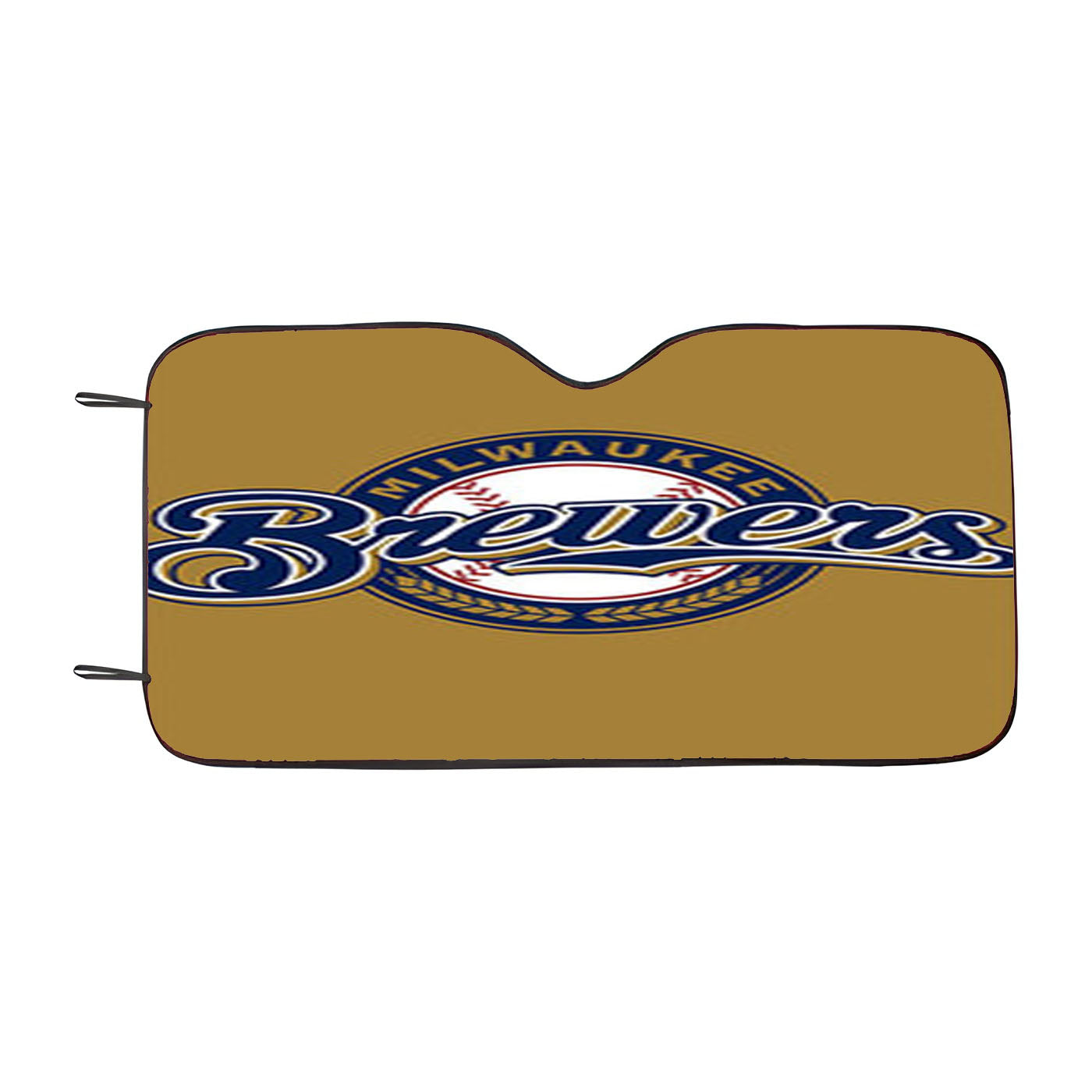 Brewers Baseball Logo Gold Car Auto Sun Shade Windshield Cover