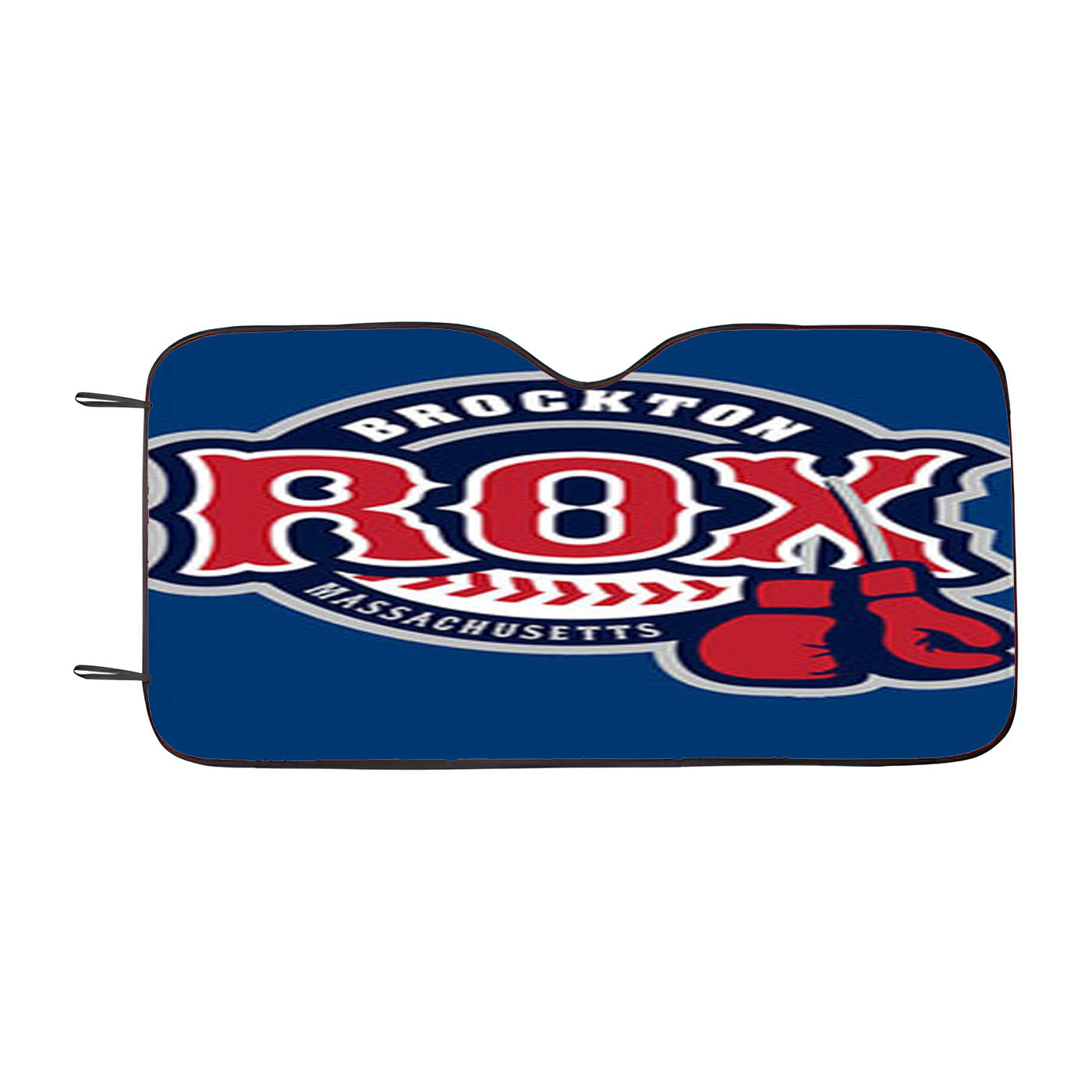Brocton Rox Baseball Logo Blue Car Auto Sun Shade Windshield Cover