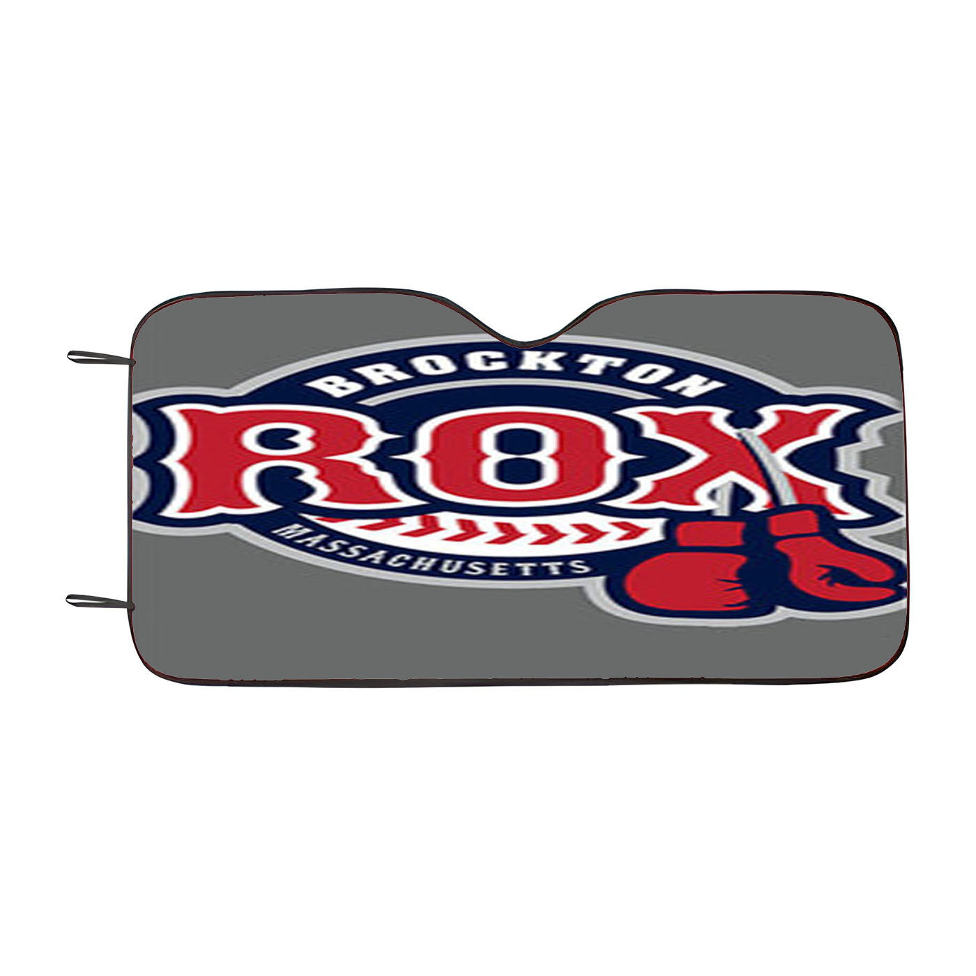 Brocton Rox Baseball Logo Gray Car Auto Sun Shade Windshield Cover