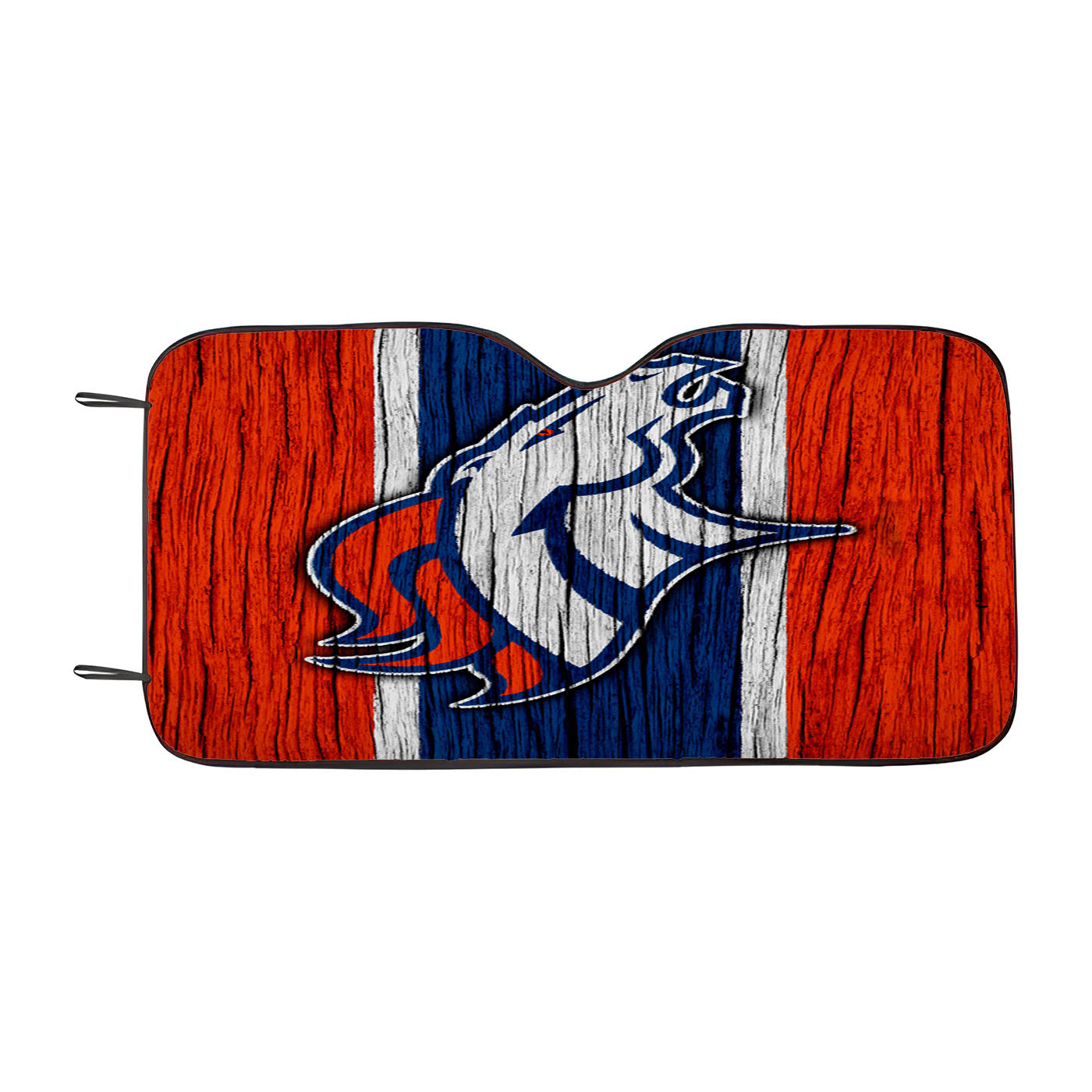 Broncos Denver Logo Wood Texture Car Auto Sun Shade Windshield Cover