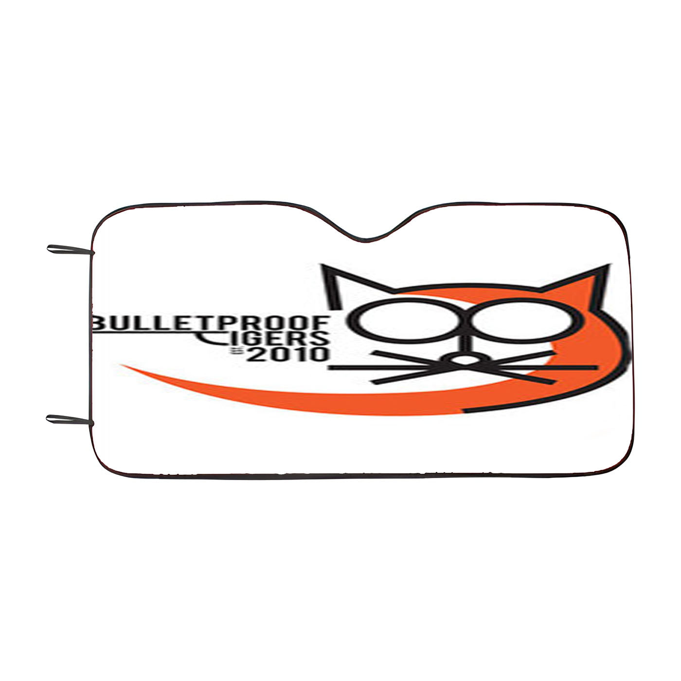 Bulletprof Tigers Baseball Logo White Car Auto Sun Shade Windshield Cover