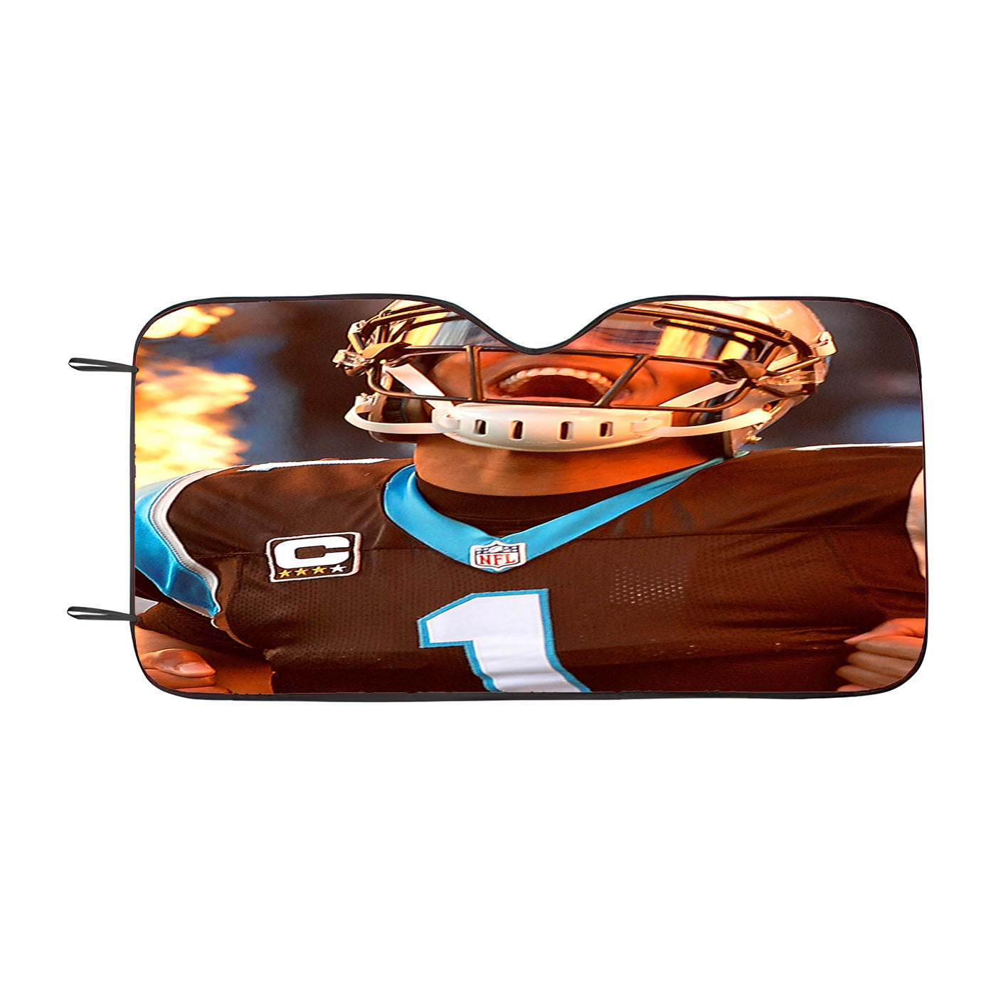 Cam Newton On Fire 2 Car Auto Sun Shade Windshield Cover