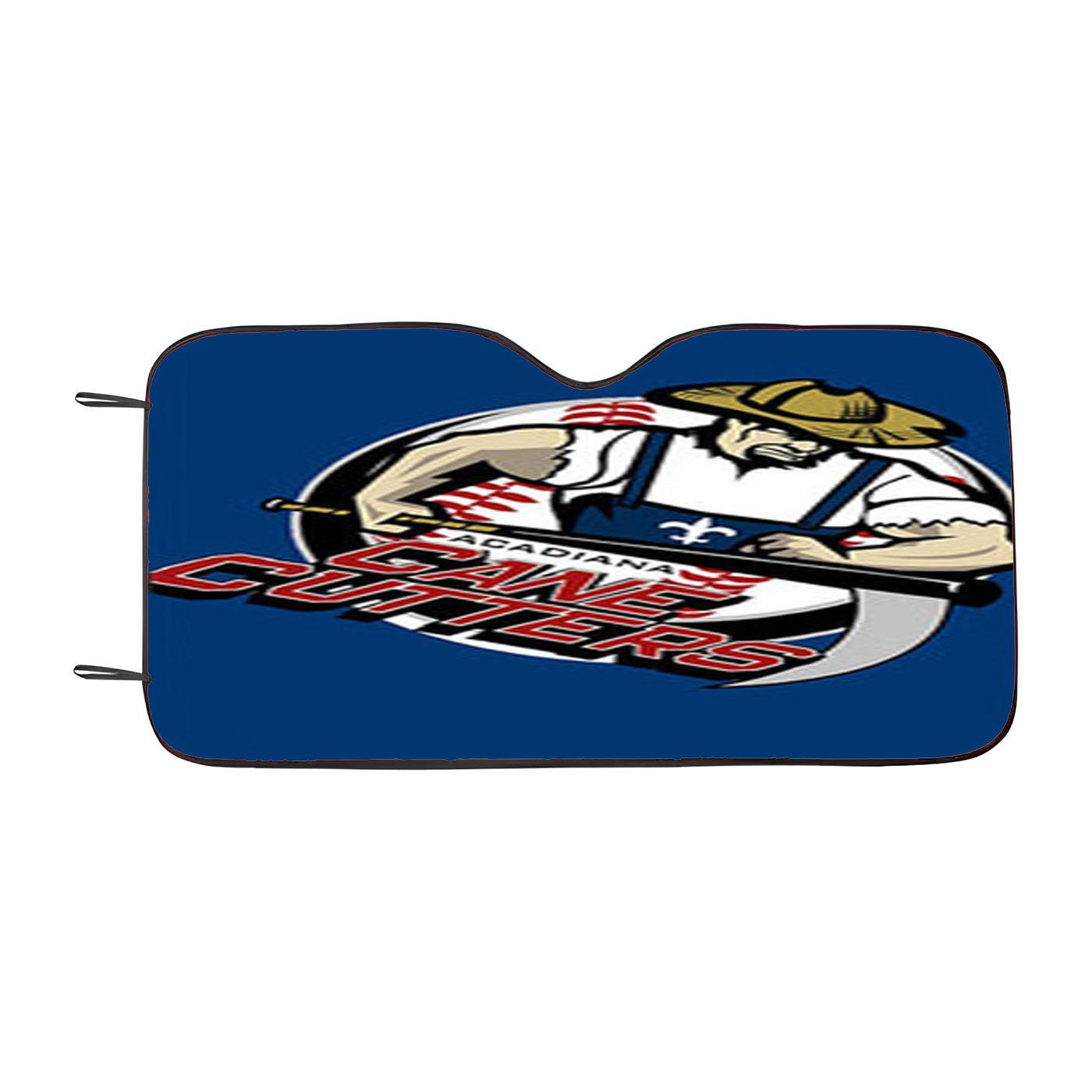 Cane Cutters Baseball Logo Blue Car Auto Sun Shade Windshield Cover