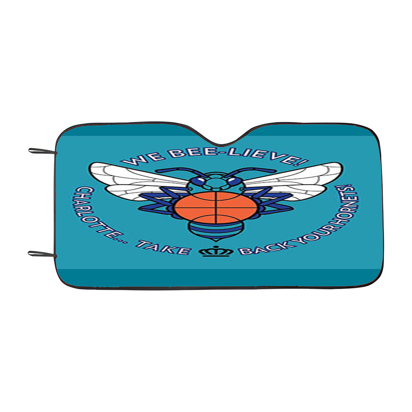 Charlotte Hornets Bee Lieve Car Auto Sun Shade Windshield Cover