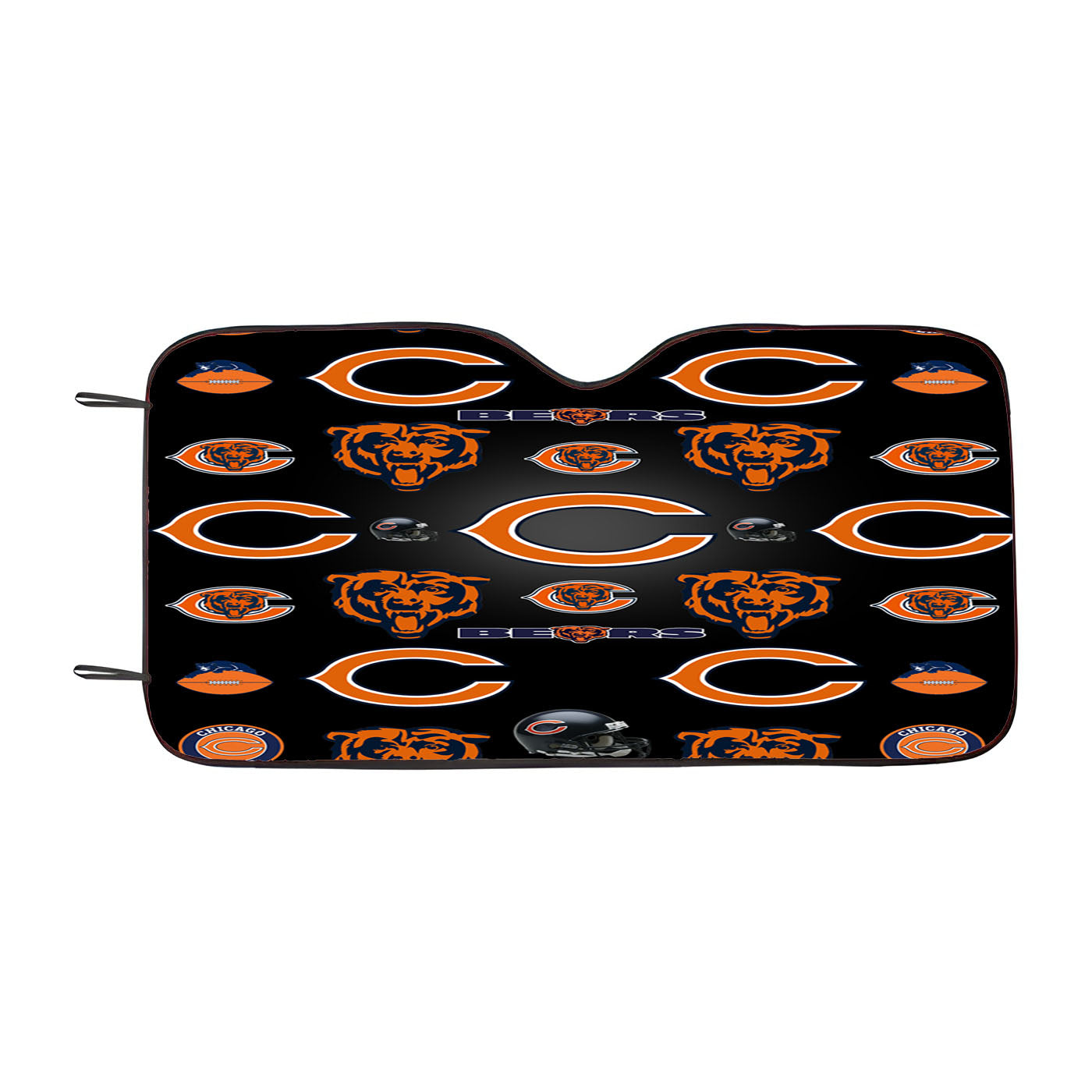 Chicago Bears Logo Pattern Wallpaper Car Auto Sun Shade Windshield Cover