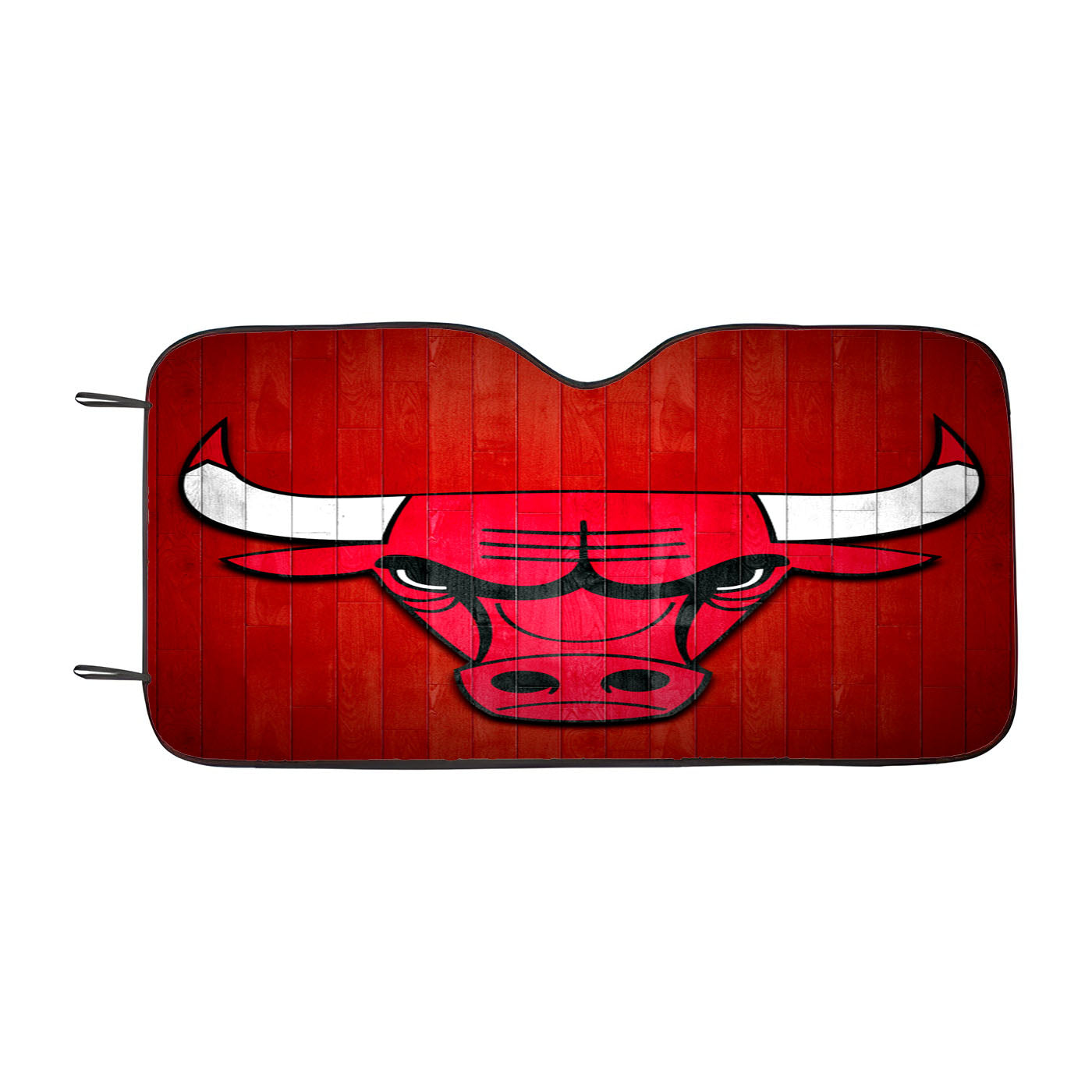 Chicago Bulls Hardwood 2 Car Auto Sun Shade Windshield Cover