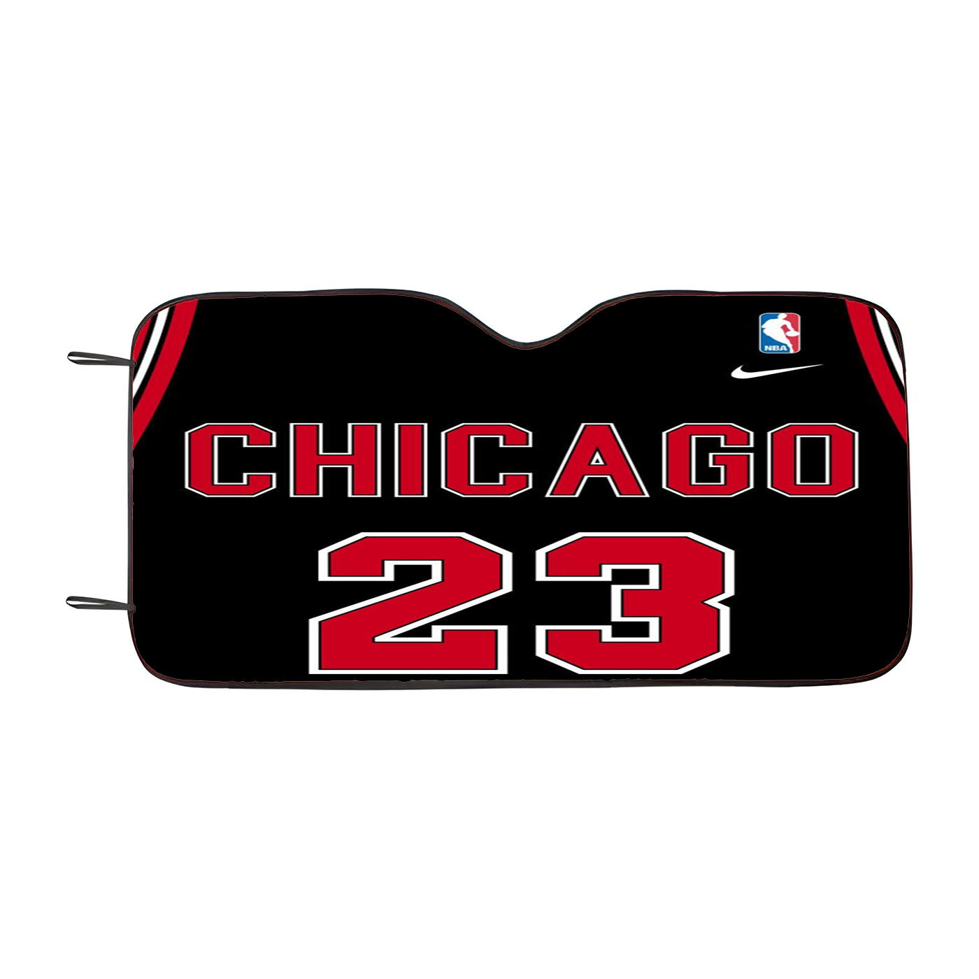 Chicago Bulls Jersey Uniform Basketball Number 23 Car Auto Sun Shade Windshield Cover