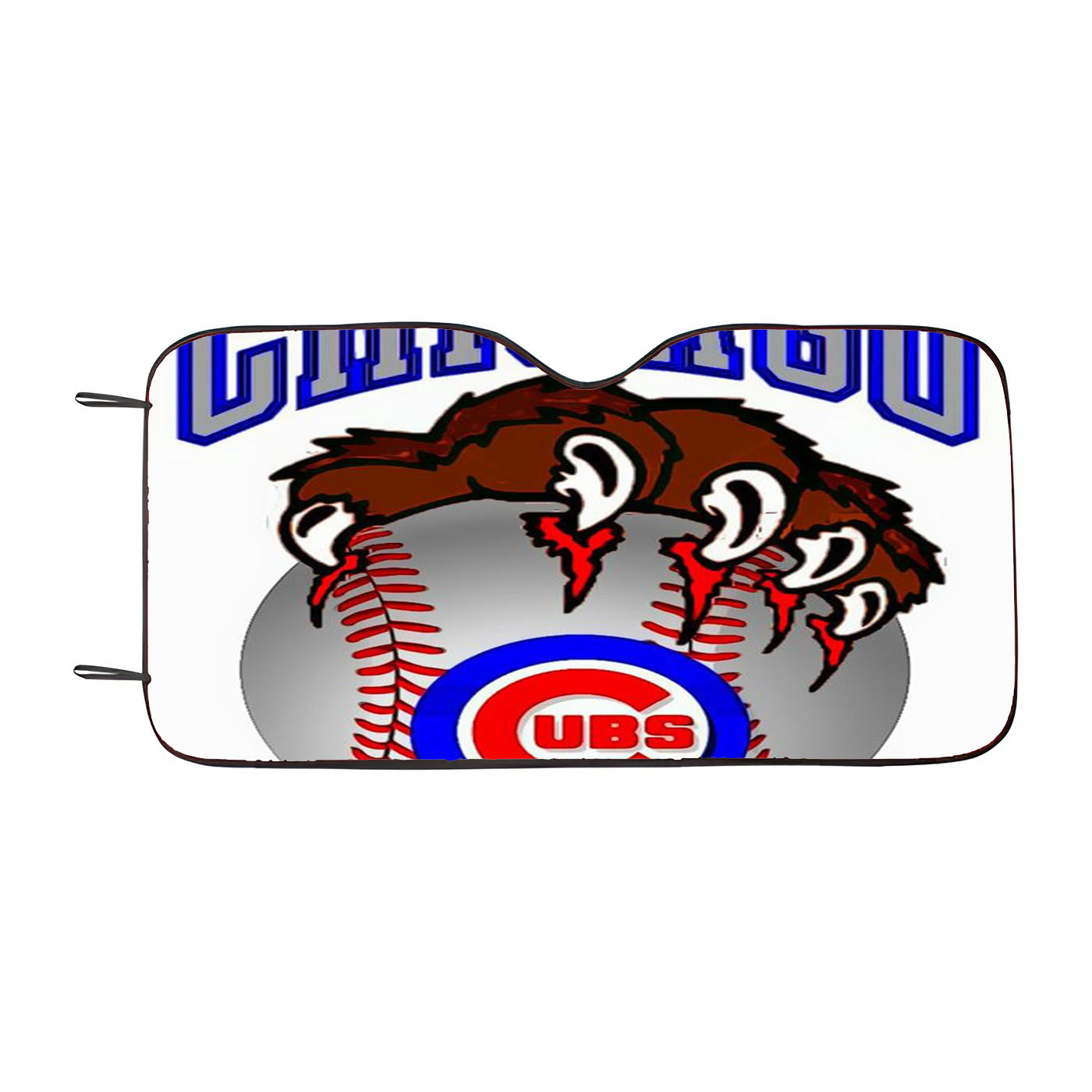 Chicago Cubs Baseball Bear Hand Car Auto Sun Shade Windshield Cover