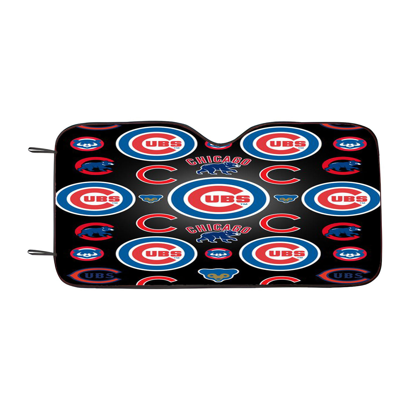 Chicago Cubs Bear Pattern Car Auto Sun Shade Windshield Cover
