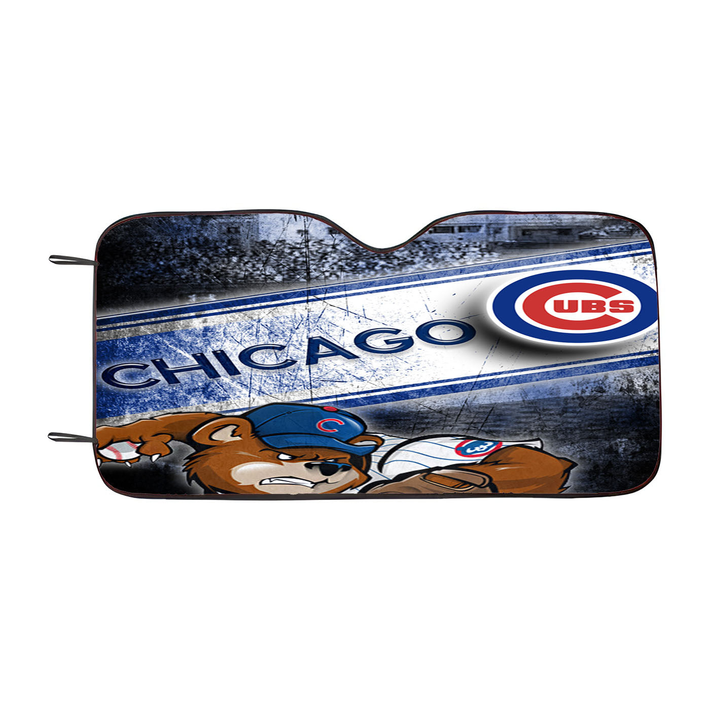 Chicago Cubs Bears Grunge Car Auto Sun Shade Windshield Cover