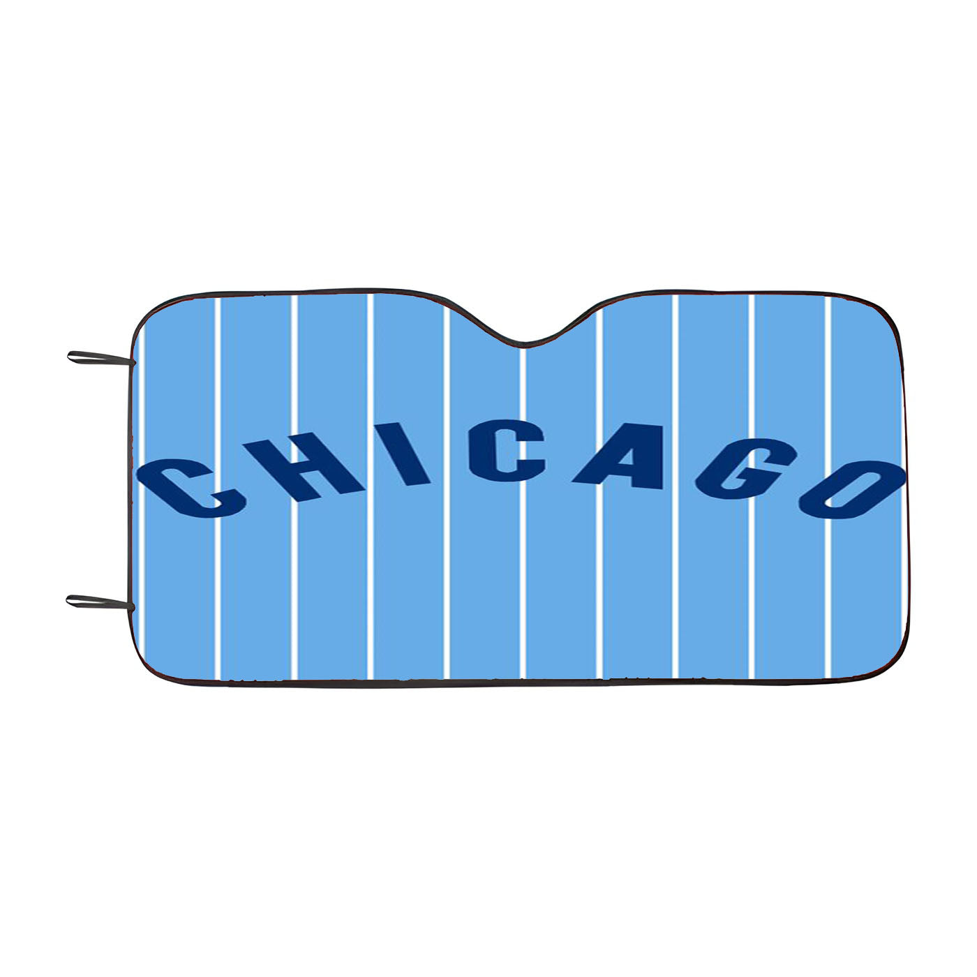 Chicago Cubs Blue Stripe Car Auto Sun Shade Windshield Cover