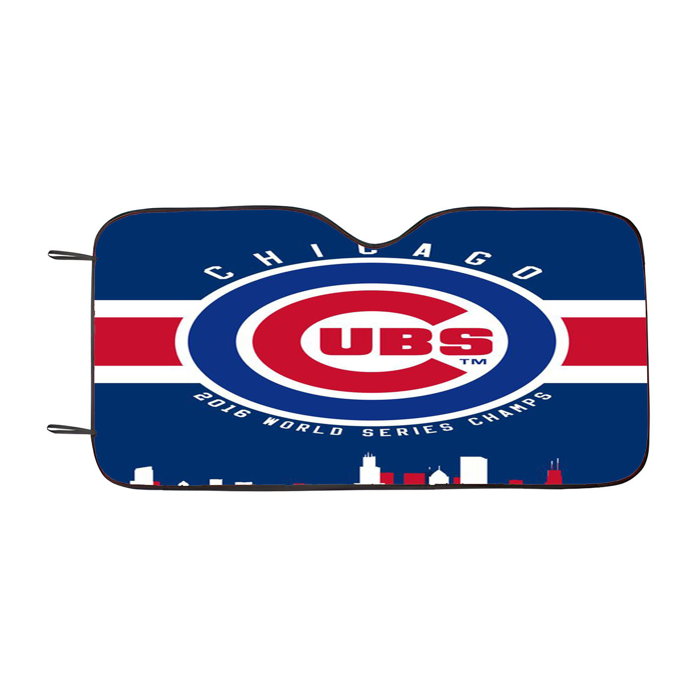 Chicago Cubs City Pattern Car Auto Sun Shade Windshield Cover