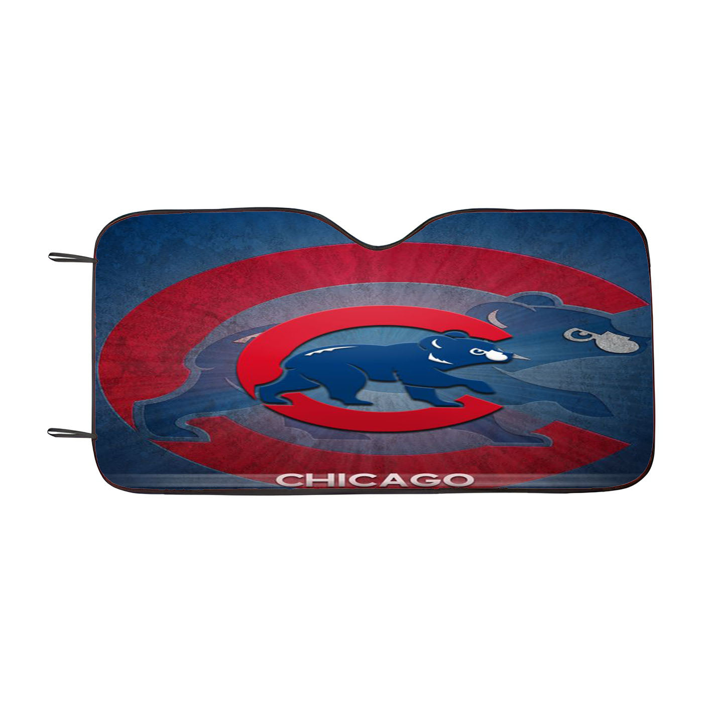 Chicago Cubs Crack Pattern Car Auto Sun Shade Windshield Cover