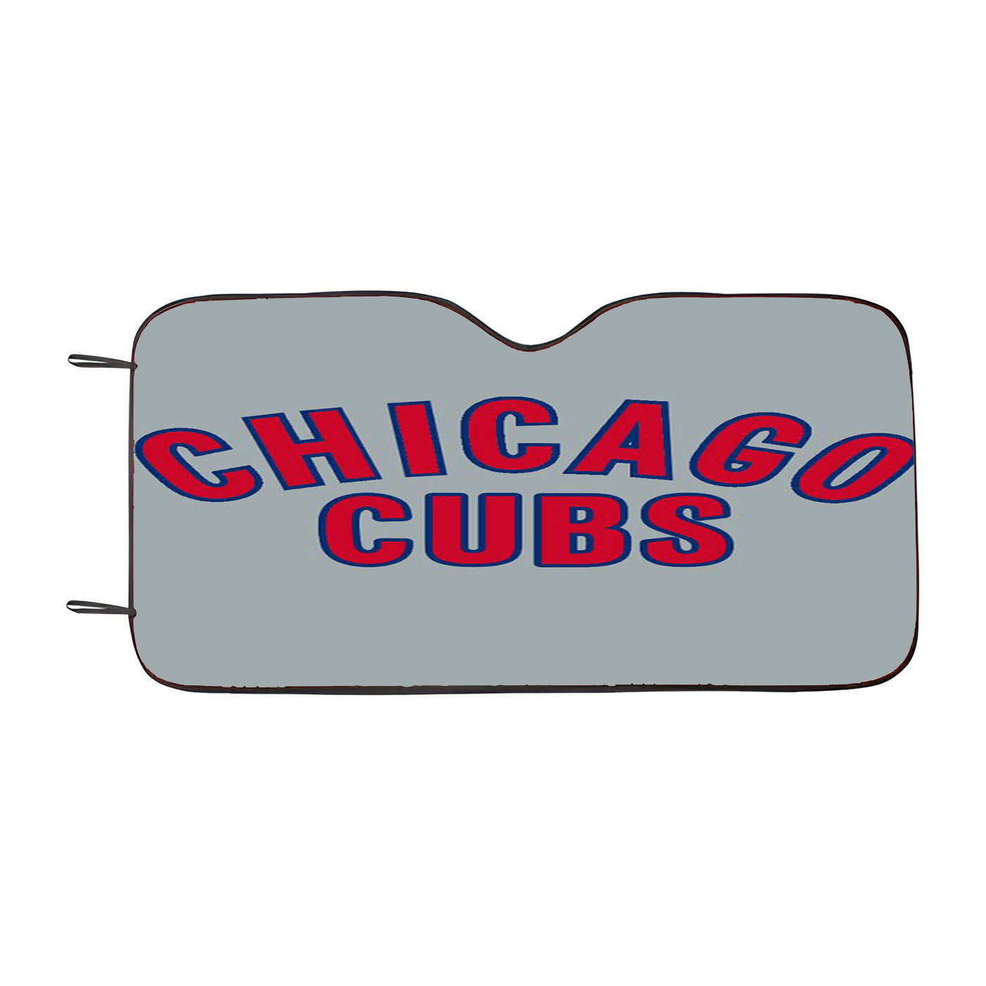 Chicago Cubs In Red Text Car Auto Sun Shade Windshield Cover