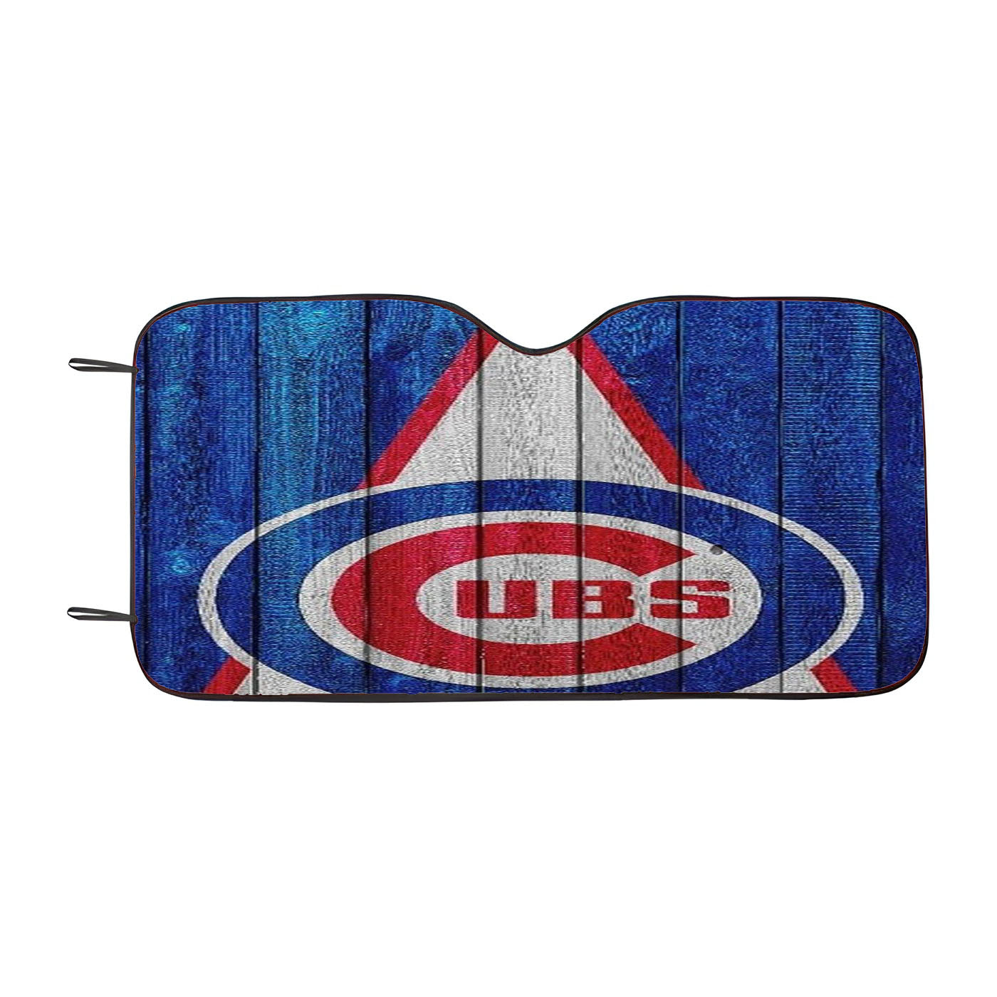 Chicago Cubs In Wood Background Car Auto Sun Shade Windshield Cover
