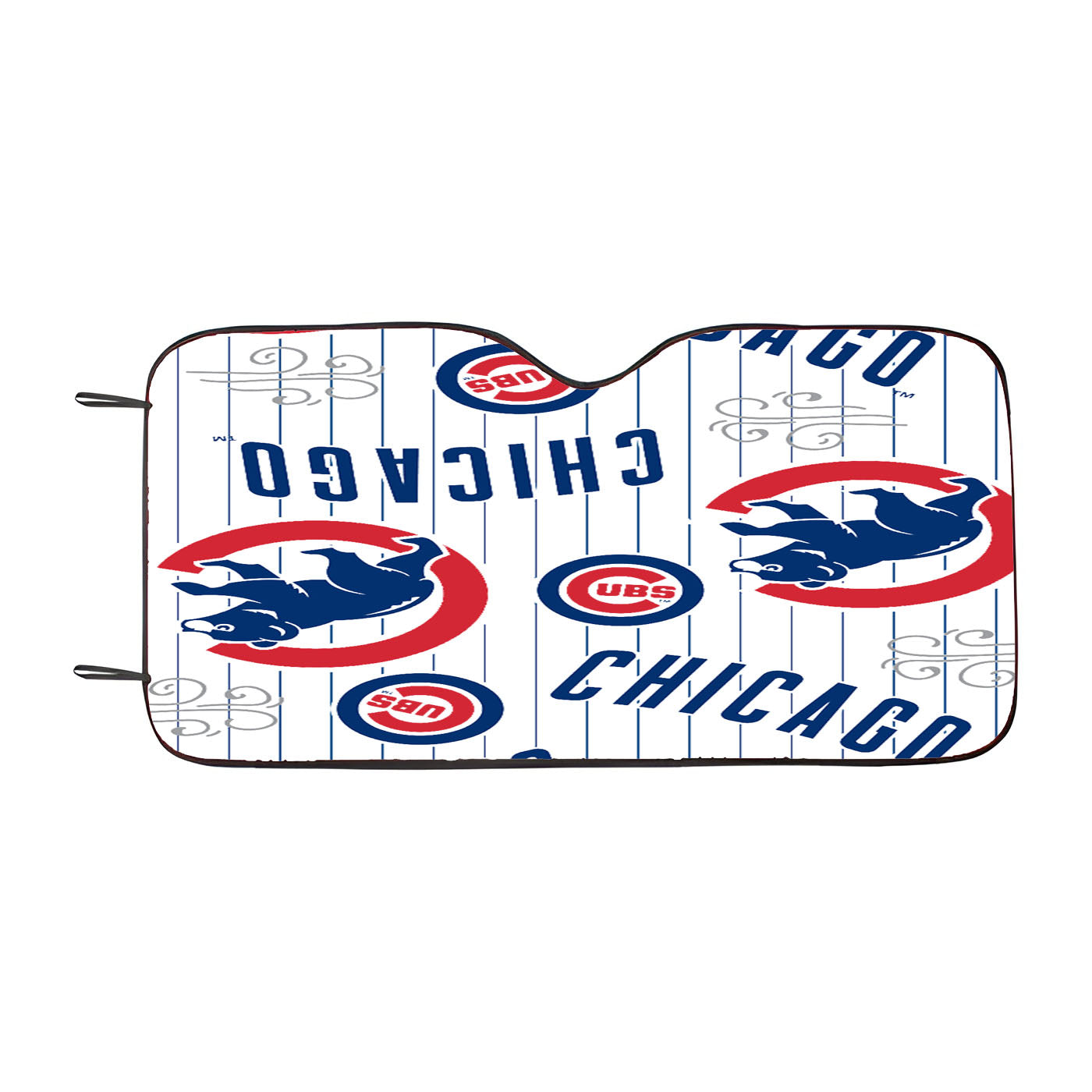 Chicago Cubs Logo Stripe Car Auto Sun Shade Windshield Cover