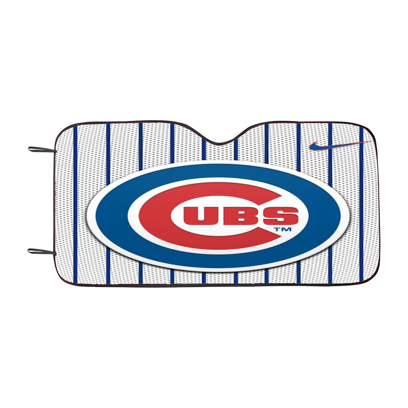 Chicago Cubs Stripe Cente Car Auto Sun Shade Windshield Cover