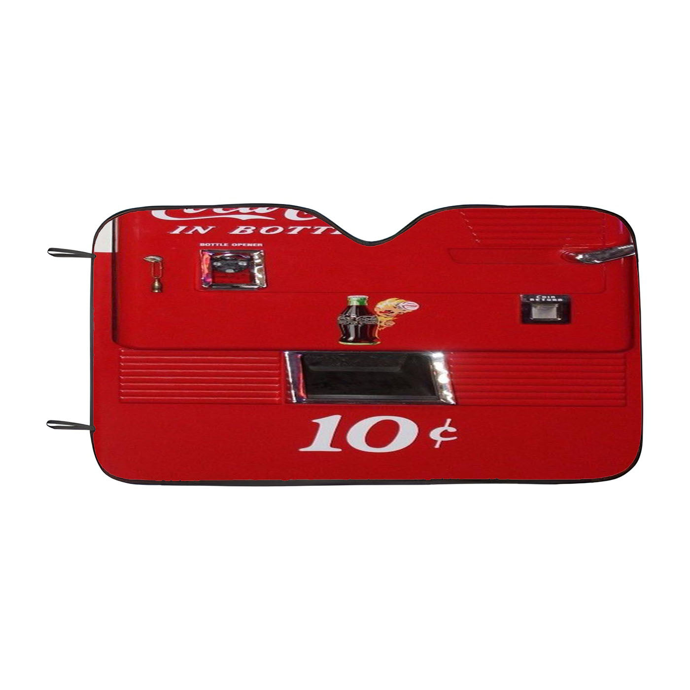 Coca Cola In Bottles Ice Cold 10 Cents Vending Machine Car Auto Sun Shade Windshield Cover