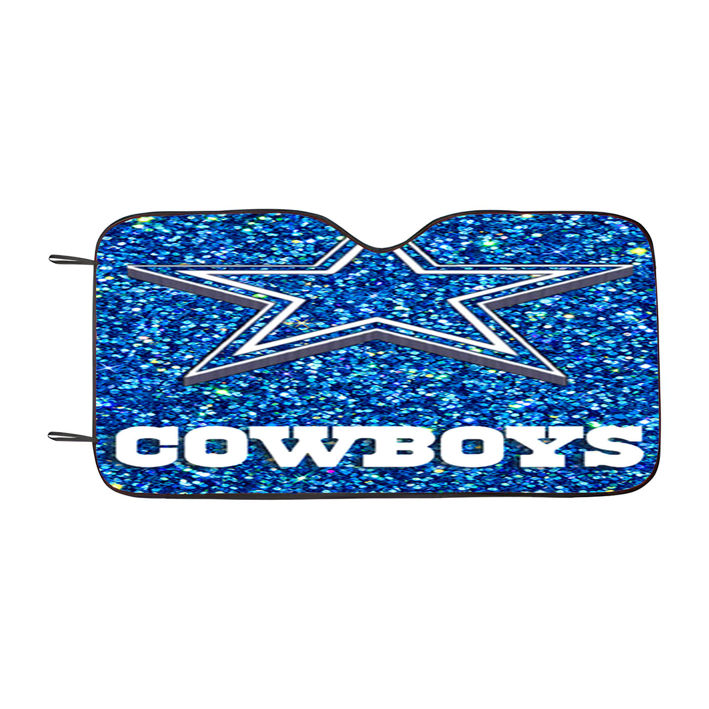 Dallas Cowboys Blue Sparkling Glitter Car Auto Sun Shade Windshield Cover
