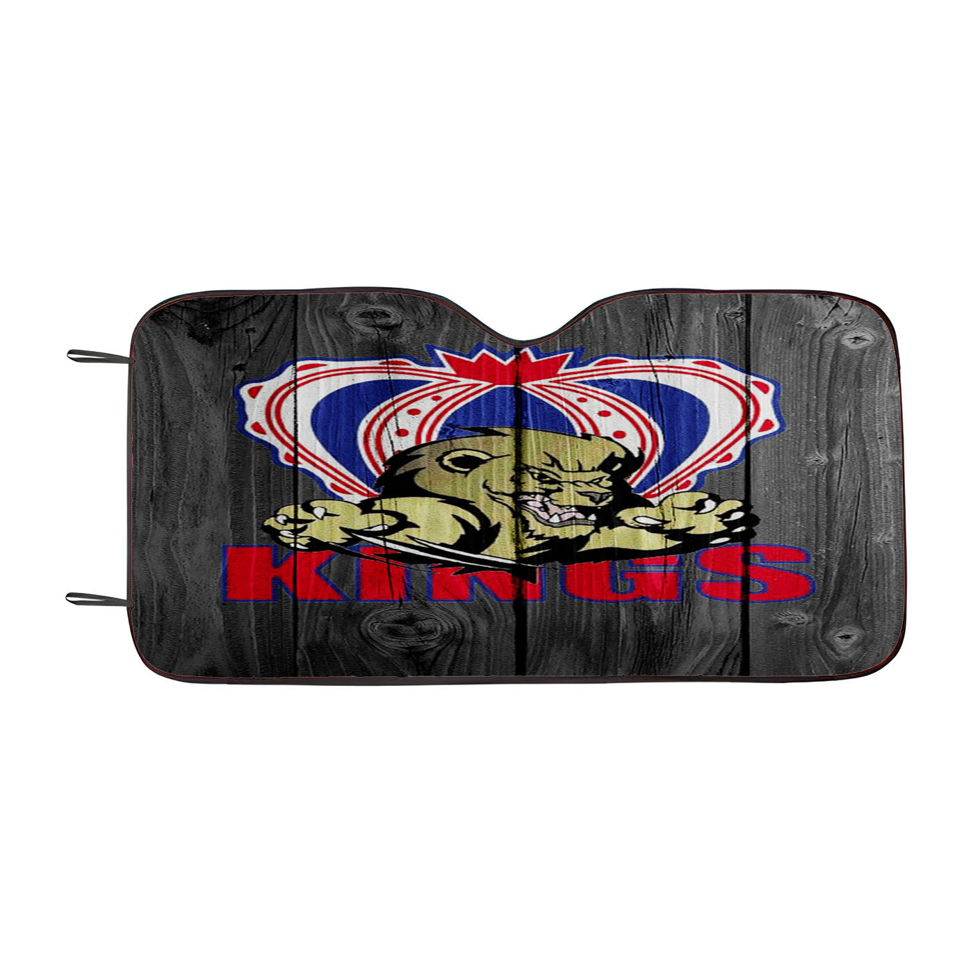 Dauphin Kings Nhl Logo Dark Wood Wallpaper Car Auto Sun Shade Windshield Cover