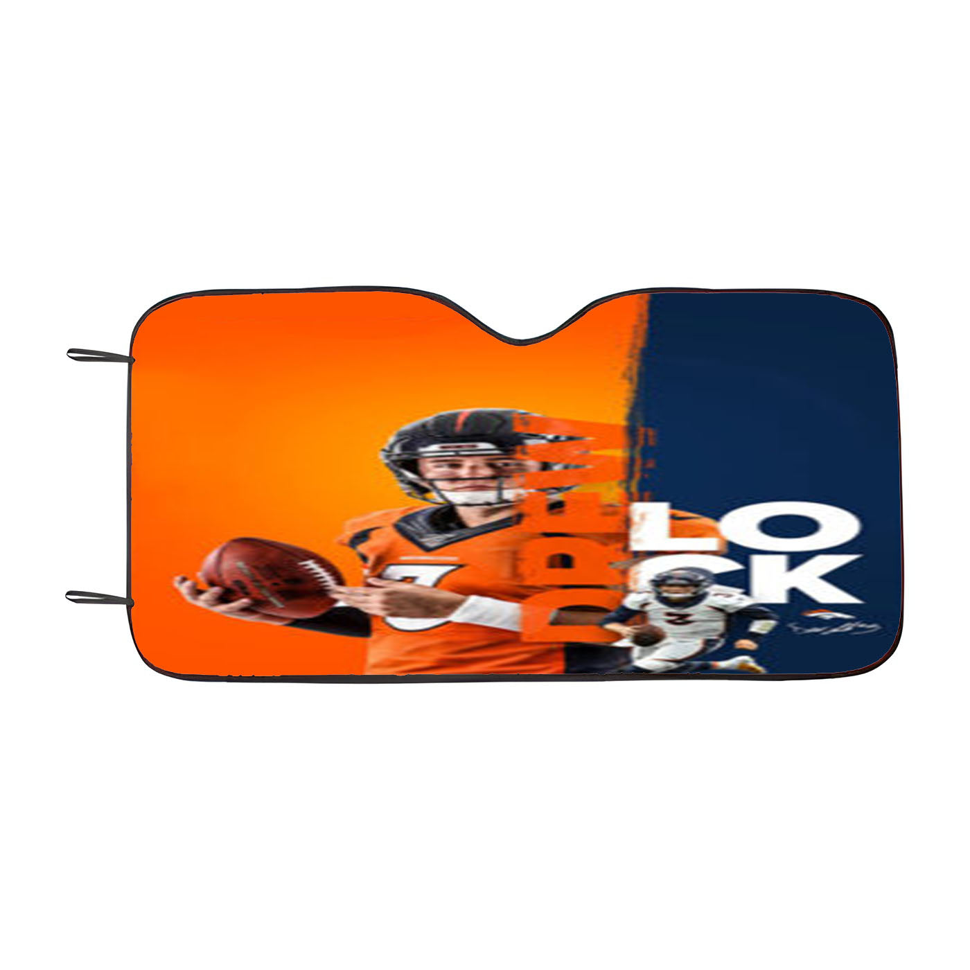Denver Broncos Drew Lock Car Auto Sun Shade Windshield Cover