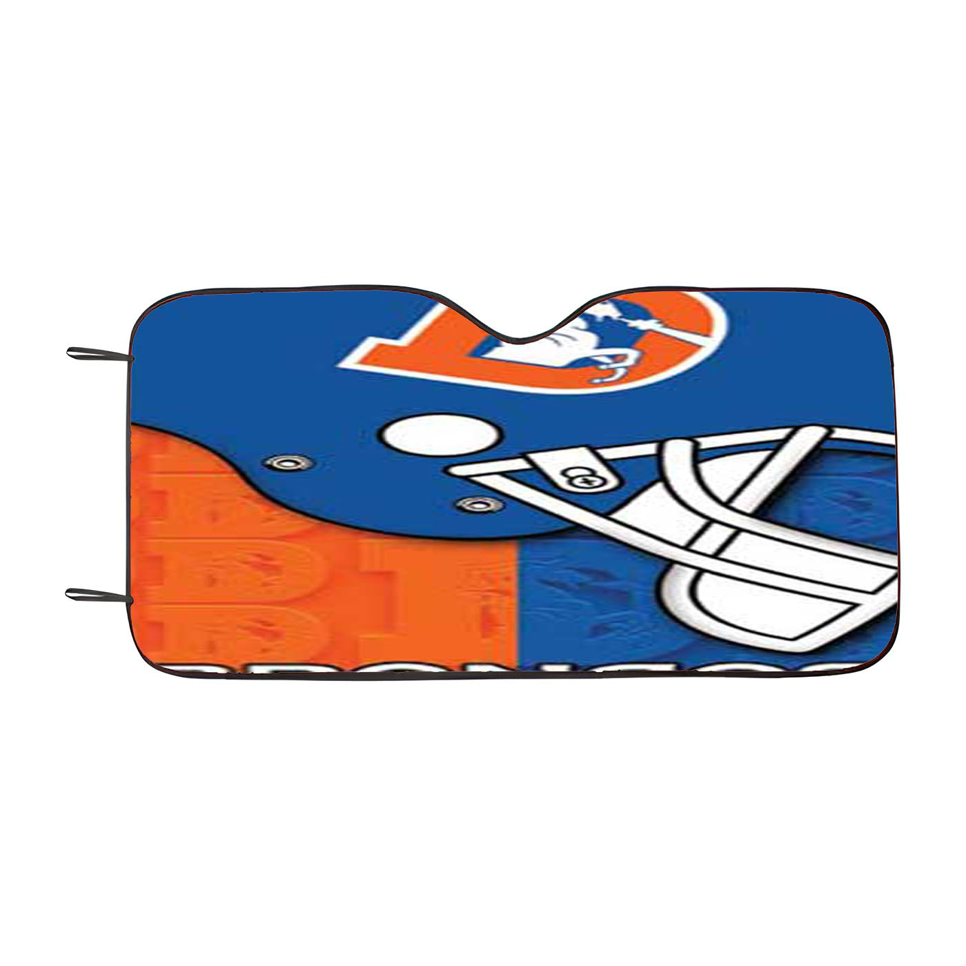 Denver Broncos Embossed Logos Helmet Car Auto Sun Shade Windshield Cover