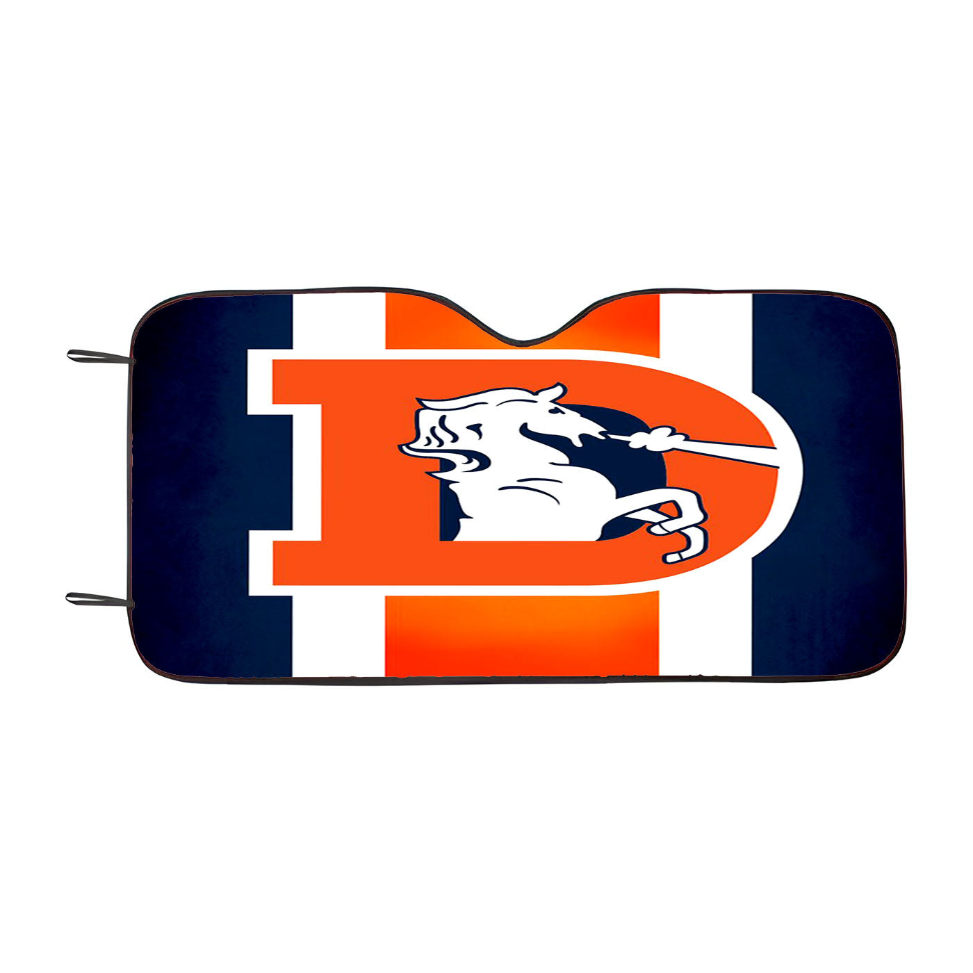 Denver Broncos Flag Houses Car Auto Sun Shade Windshield Cover