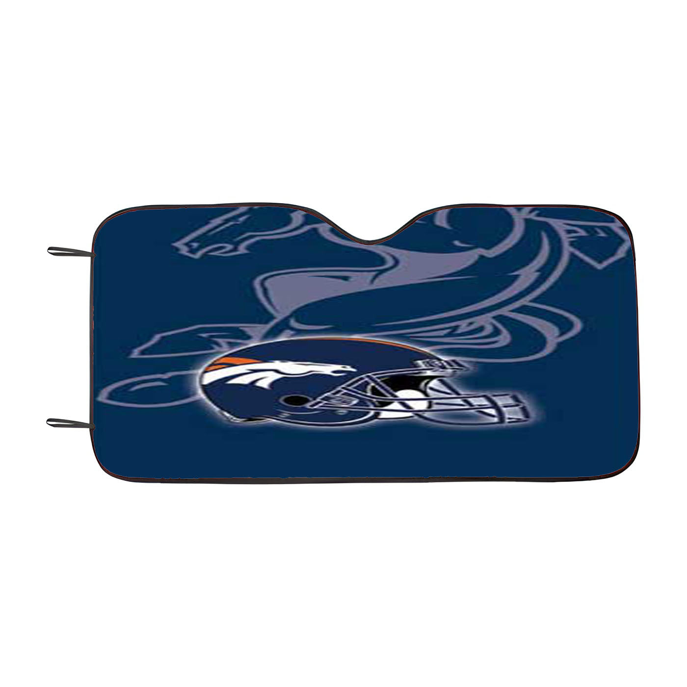 Denver Broncos Helmet On Blue Car Auto Sun Shade Windshield Cover