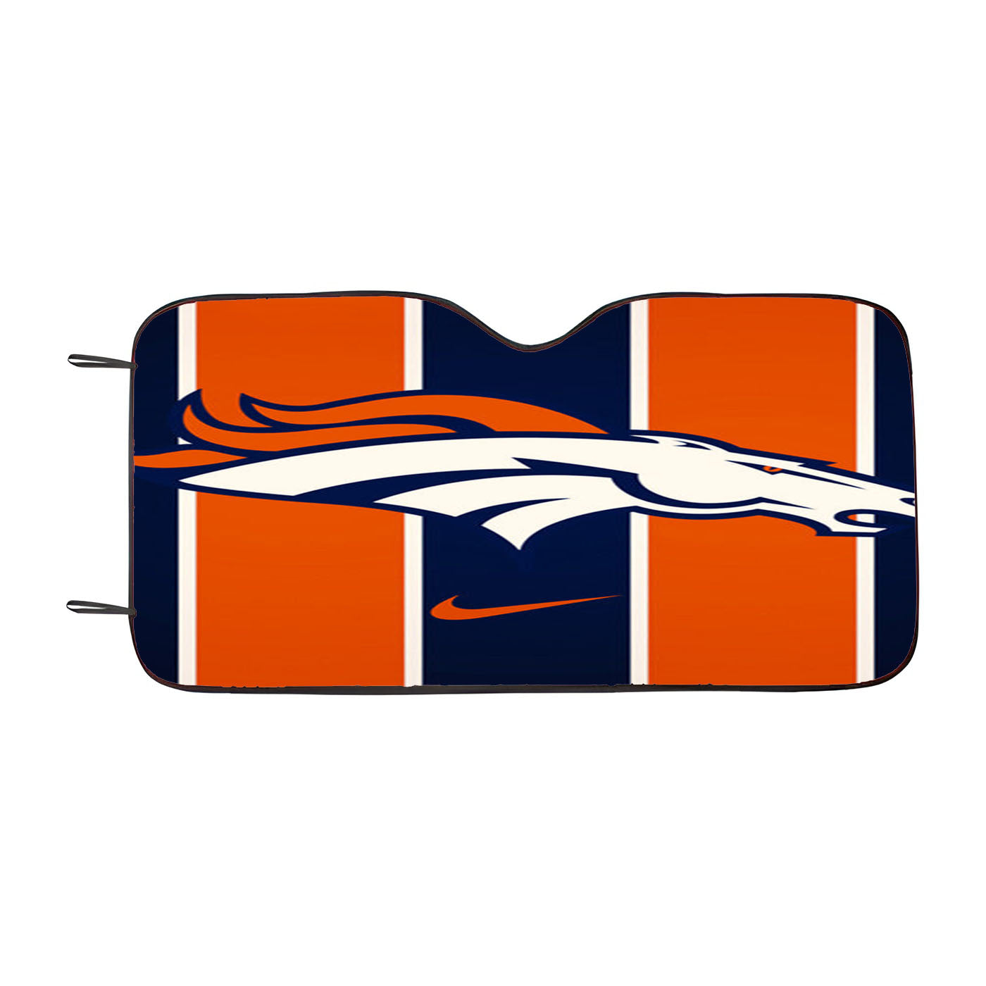 Denver Broncos Logo Stripes Car Auto Sun Shade Windshield Cover