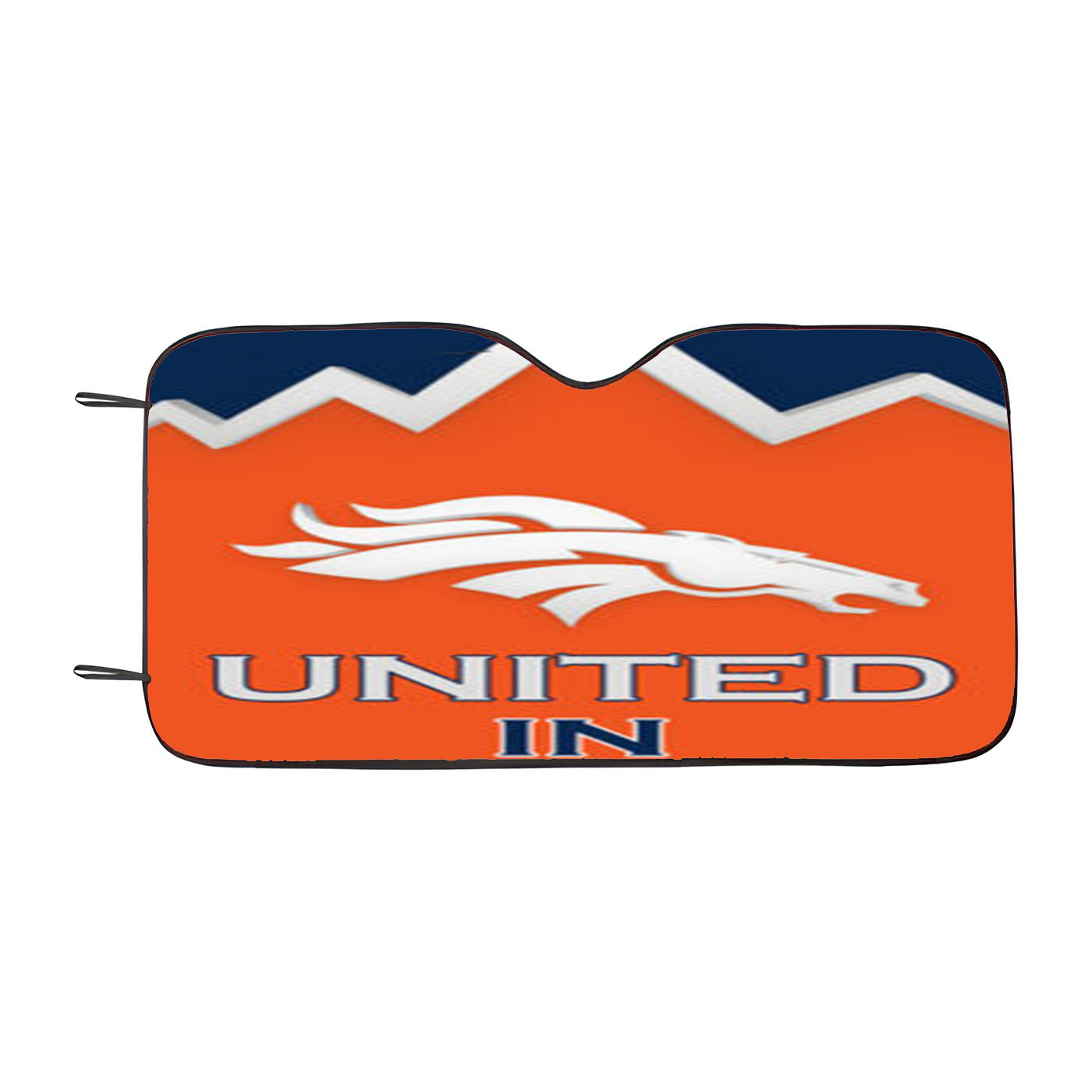 Denver Broncos United In Orange Car Auto Sun Shade Windshield Cover