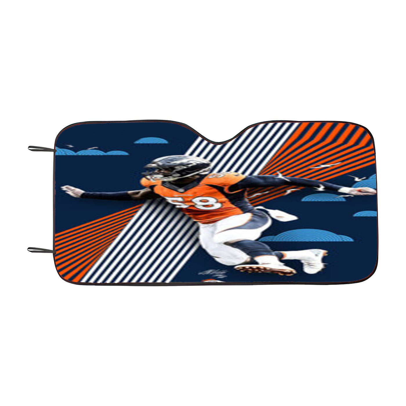 Denver Broncos Von Miller Car Auto Sun Shade Windshield Cover