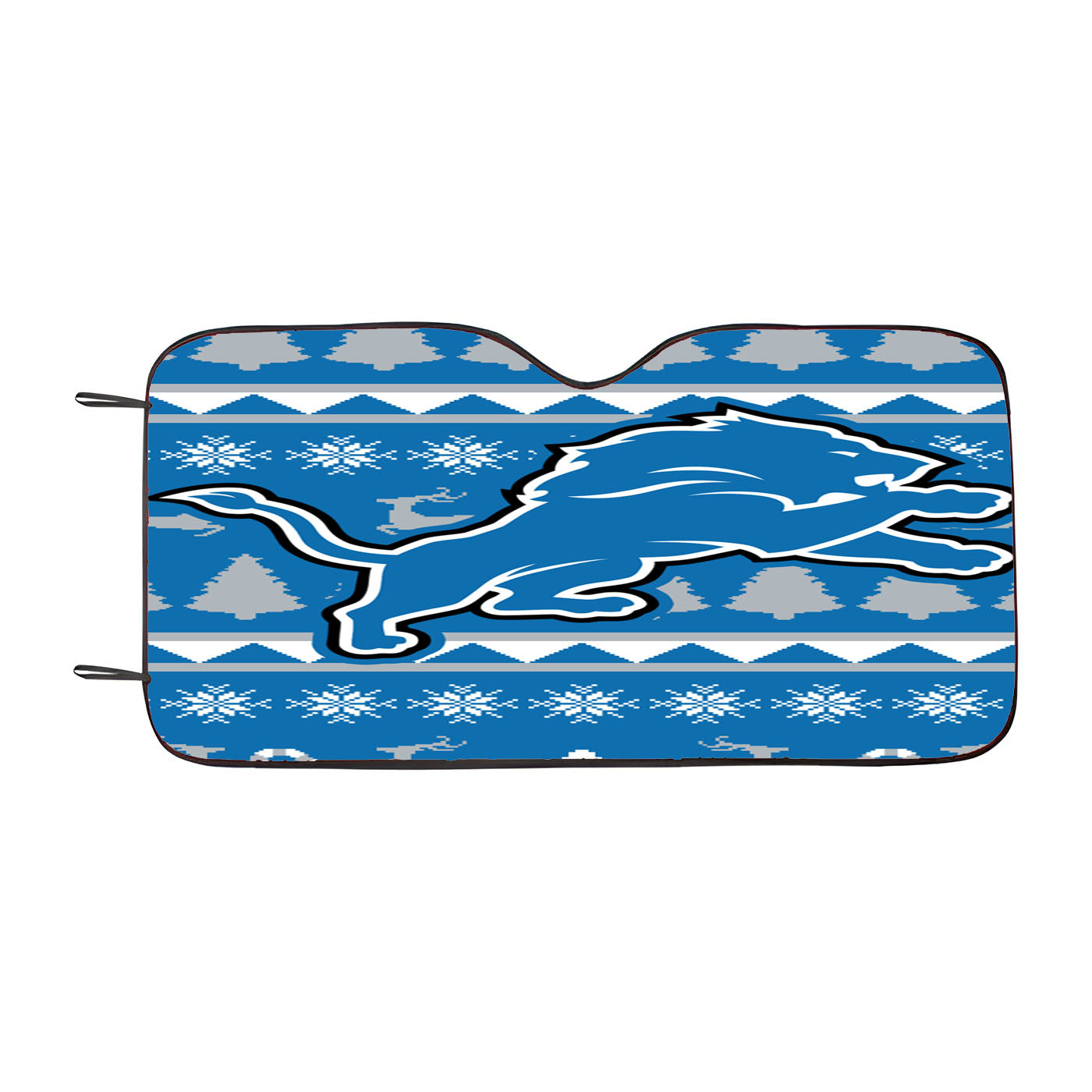 Detroit Lions Christmas Sweater Car Auto Sun Shade Windshield Cover