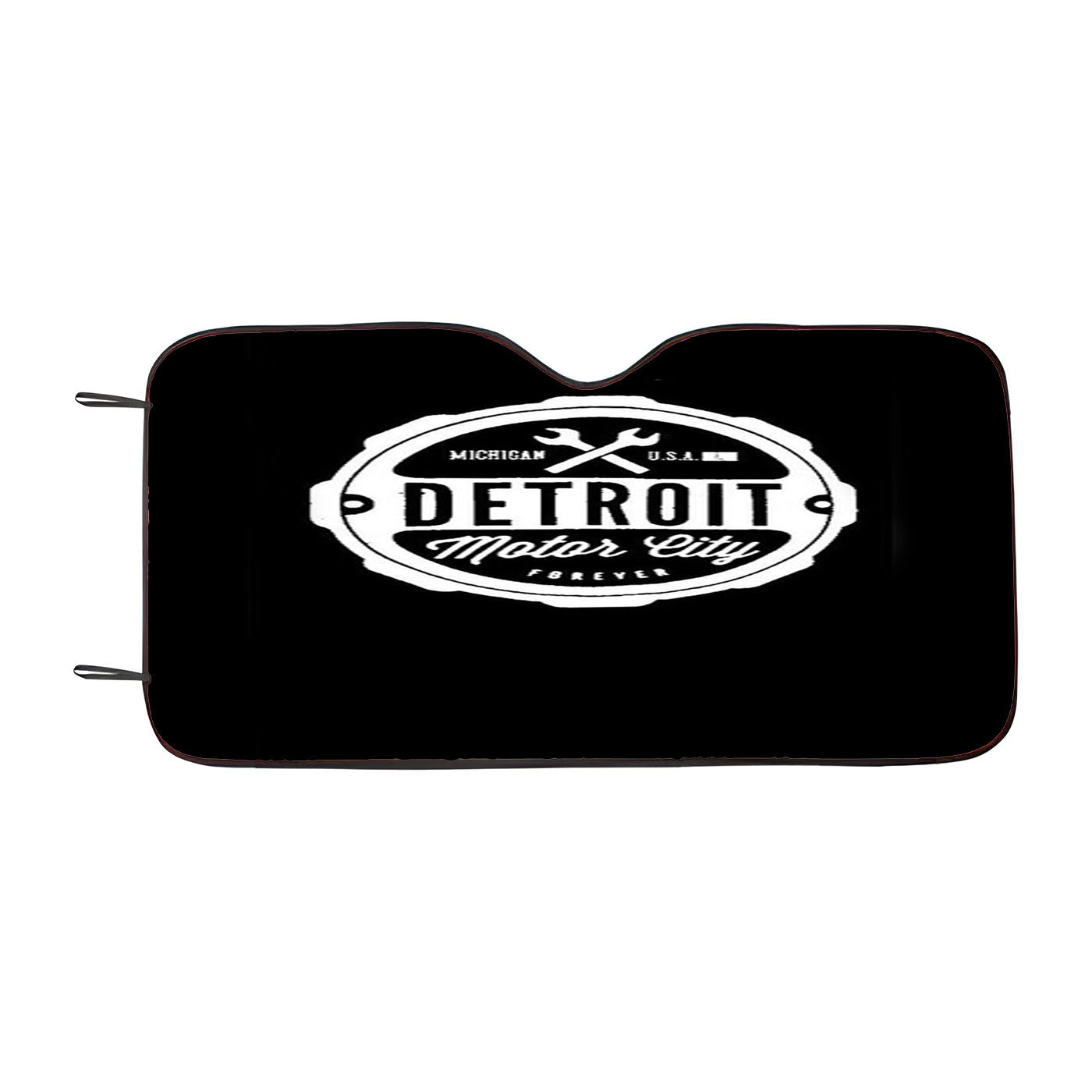 Detroit Motor City Forever Michigan Rock City Car Auto Sun Shade Windshield Cover