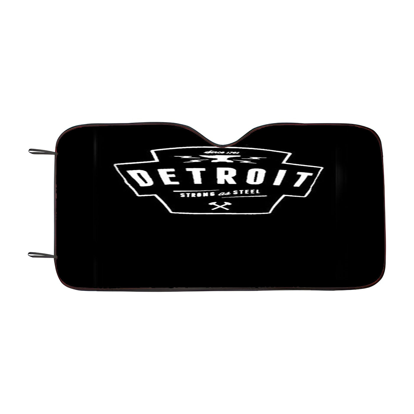 Detroit Strong As Steel Michigan State Tigers Car Auto Sun Shade Windshield Cover