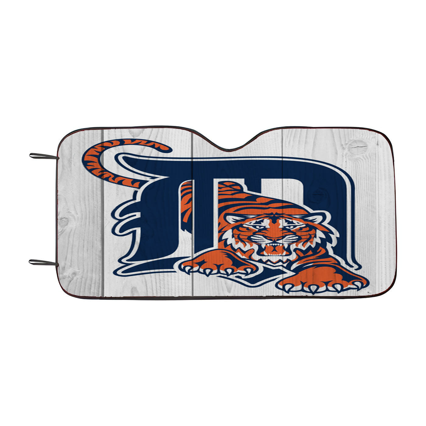 Detroit Tigers Mlb Logo White Wood Wallpaper Car Auto Sun Shade Windshield Cover