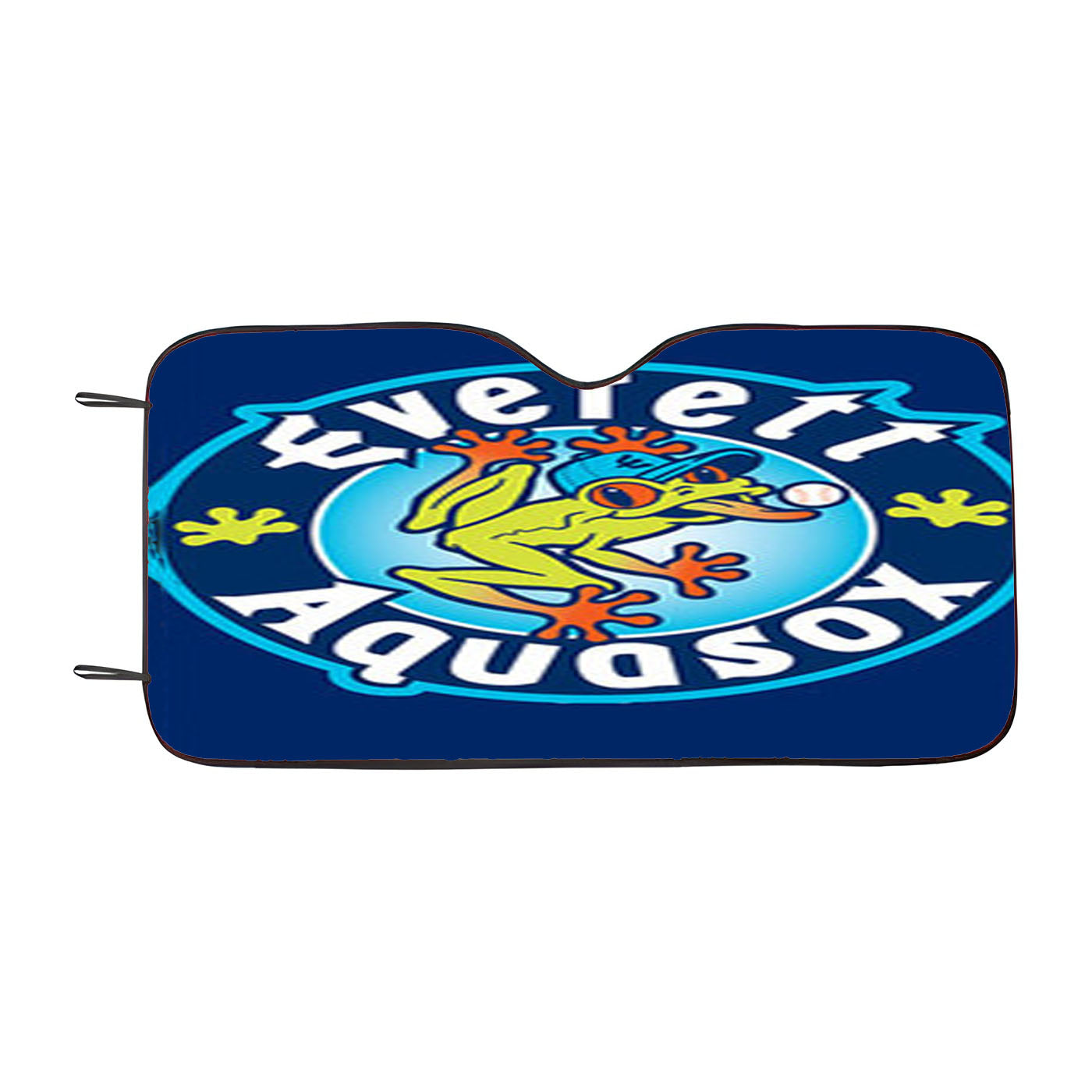 Everett Aquasox Baseball Logo Blue Car Auto Sun Shade Windshield Cover