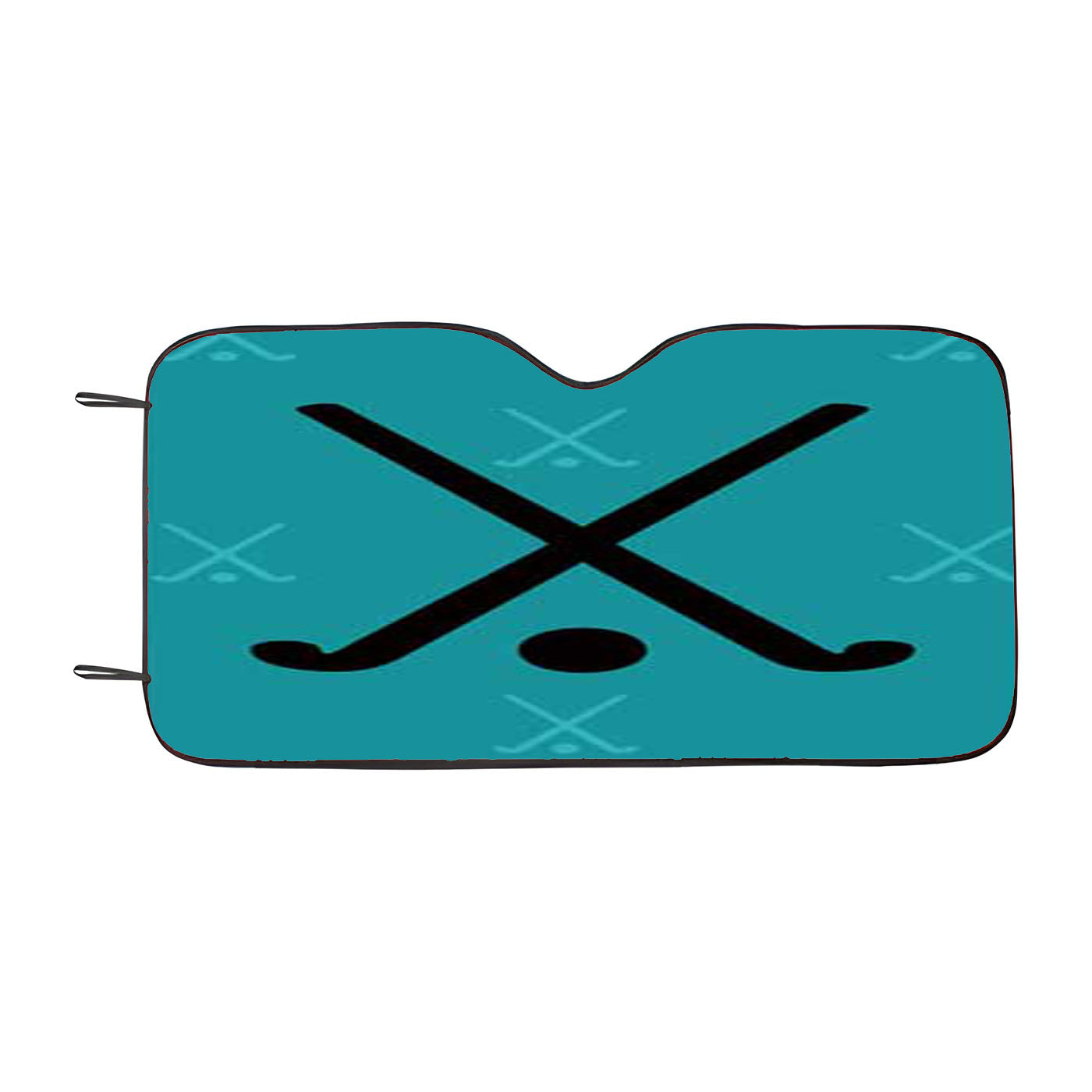 Field Hockey Symbol On Green Car Auto Sun Shade Windshield Cover