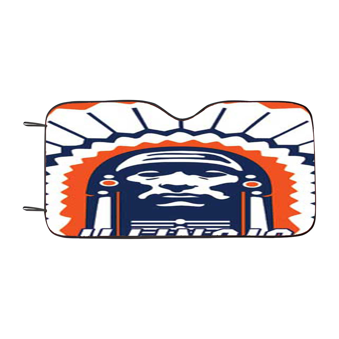 Fighting Illini Logo Orange Car Auto Sun Shade Windshield Cover