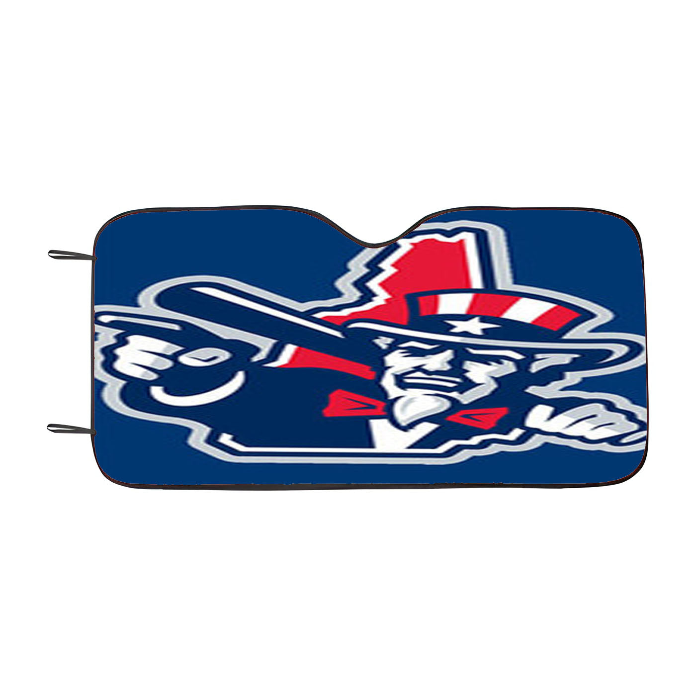 Fisher Cats Unclesam Baseball Logo Blue Car Auto Sun Shade Windshield Cover