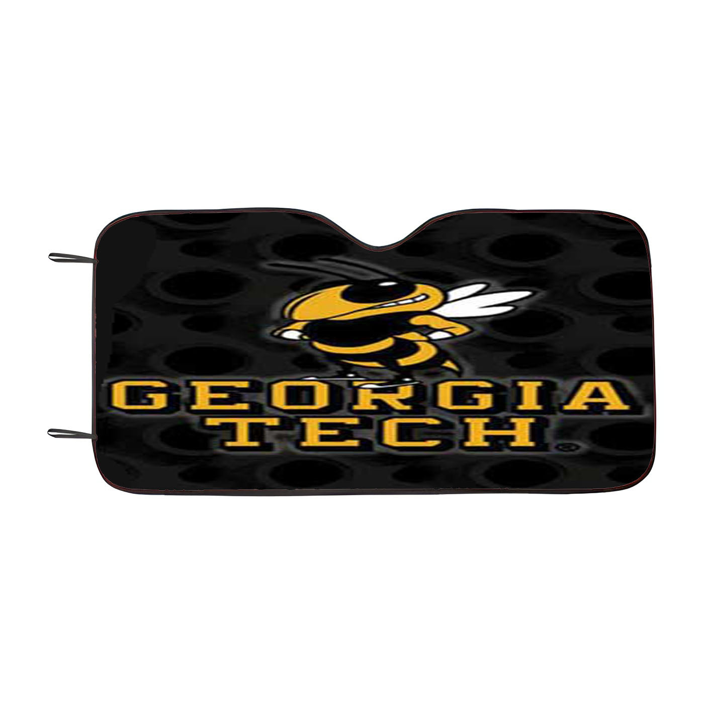 Georgia Tech Logo Over Blk Car Auto Sun Shade Windshield Cover