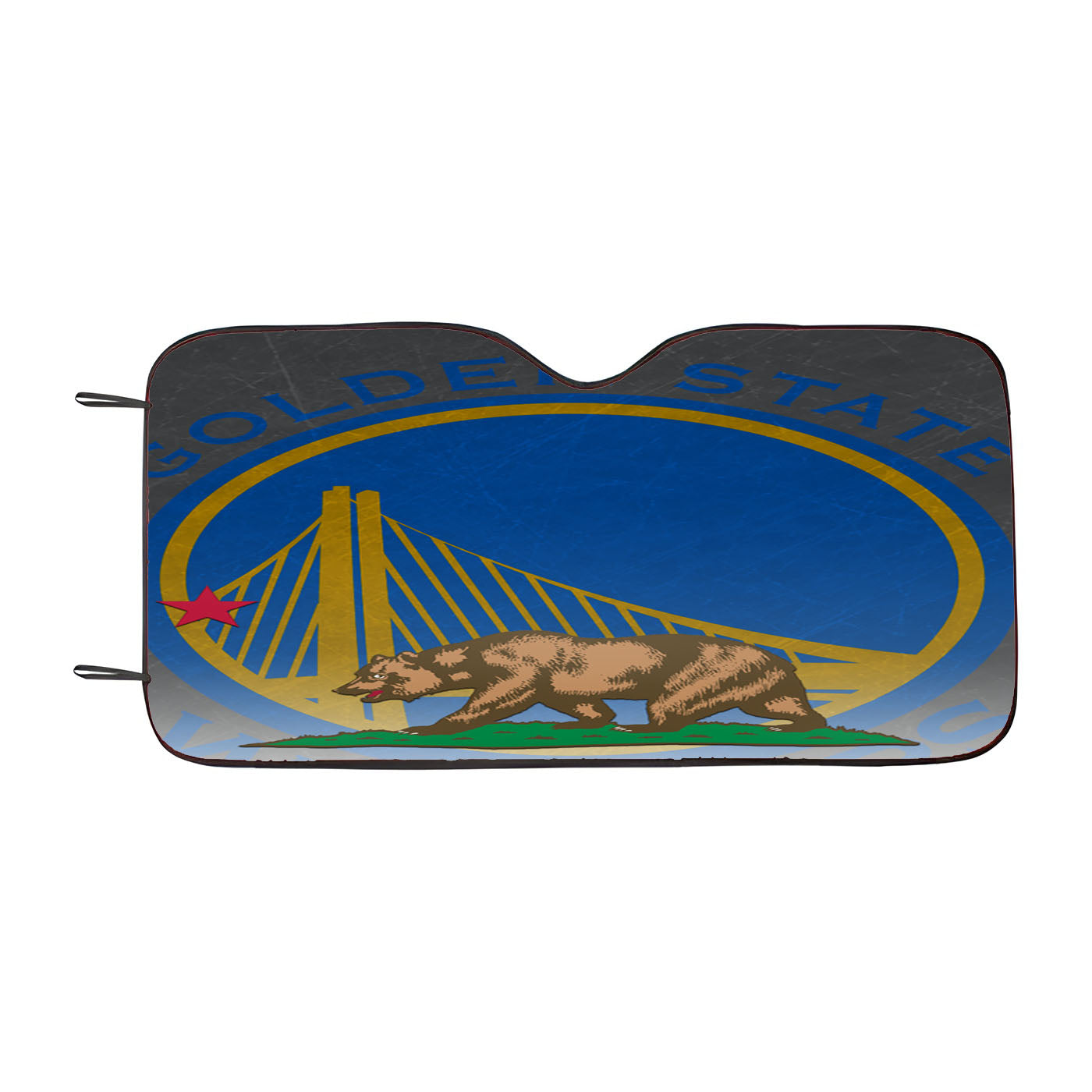 Golden State Warriors California Republic Car Auto Sun Shade Windshield Cover