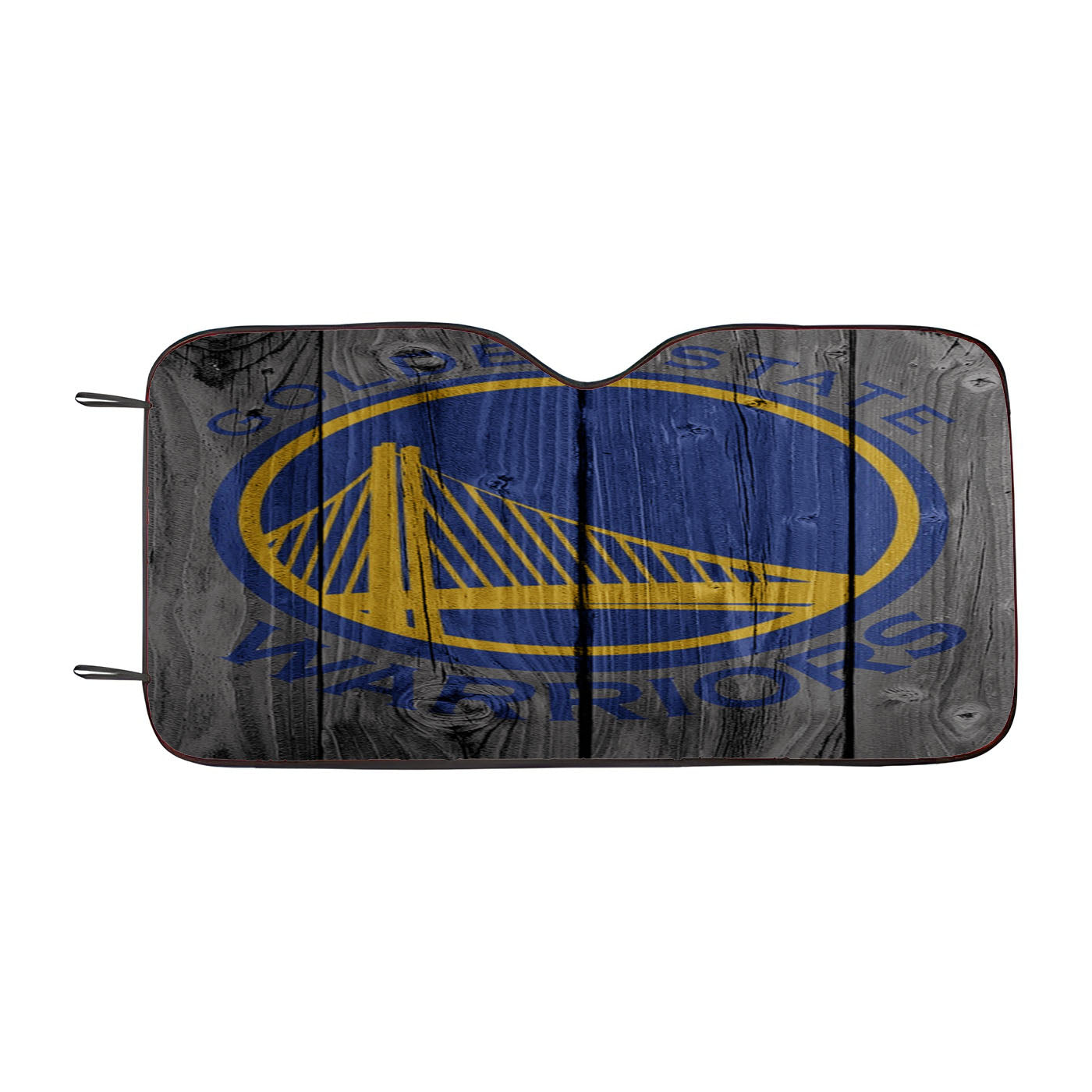 Golden State Warriors Nba Logo Dark Wood Wallpaper Car Auto Sun Shade Windshield Cover