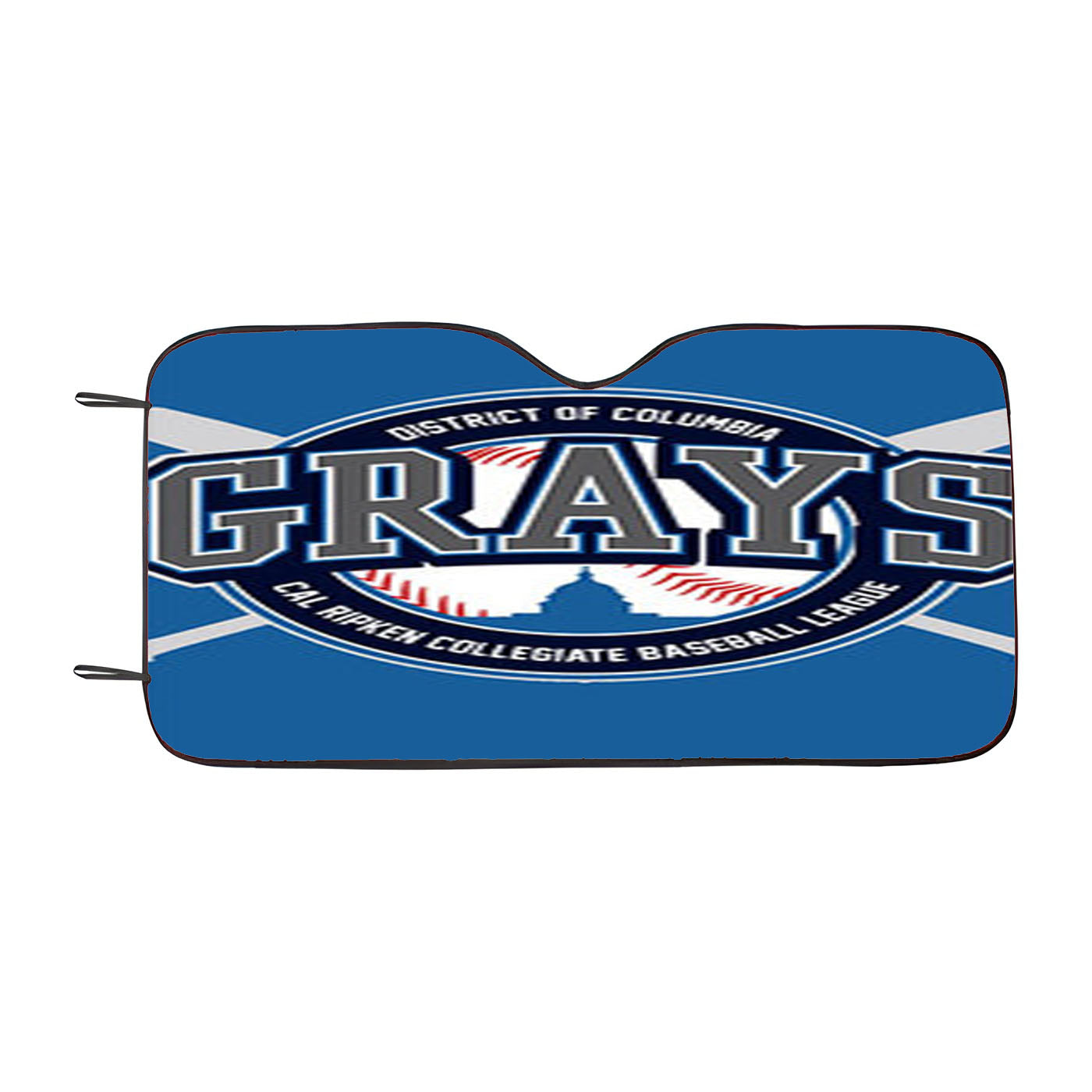 Grays Baseball Logo Blue Car Auto Sun Shade Windshield Cover