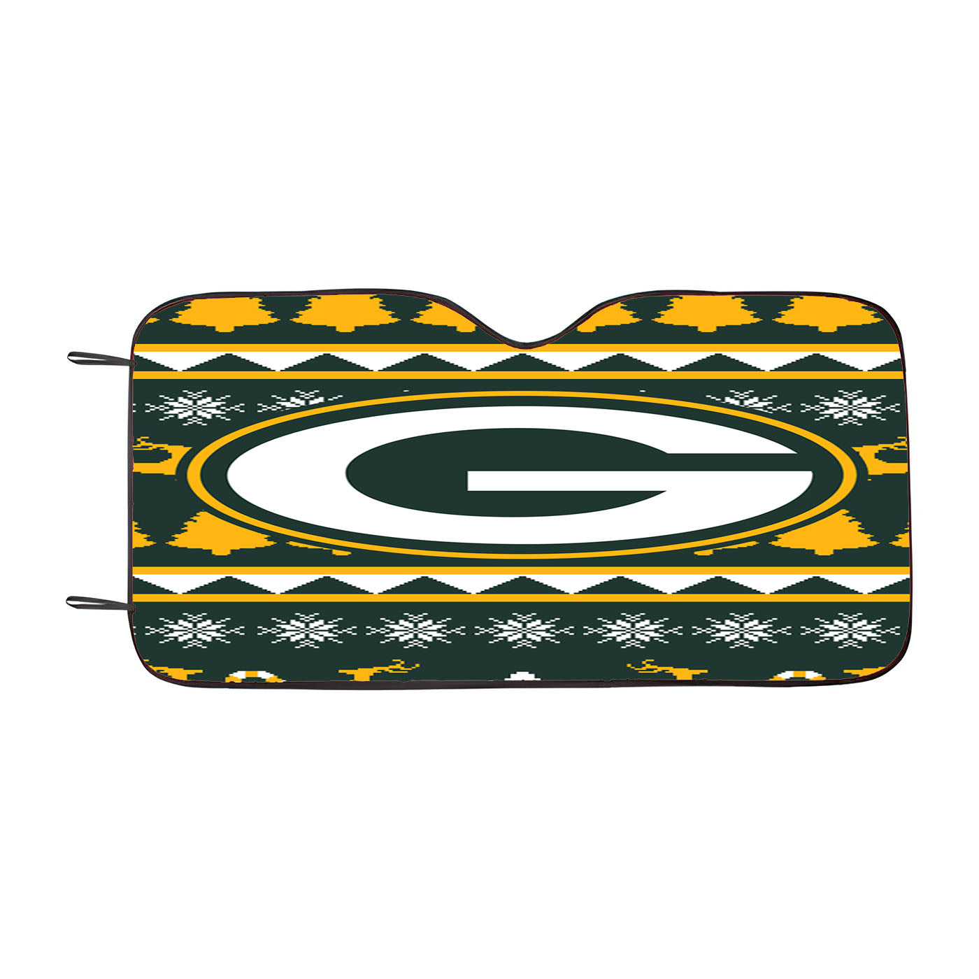 Green Bay Packers Christmas Sweater Car Auto Sun Shade Windshield Cover