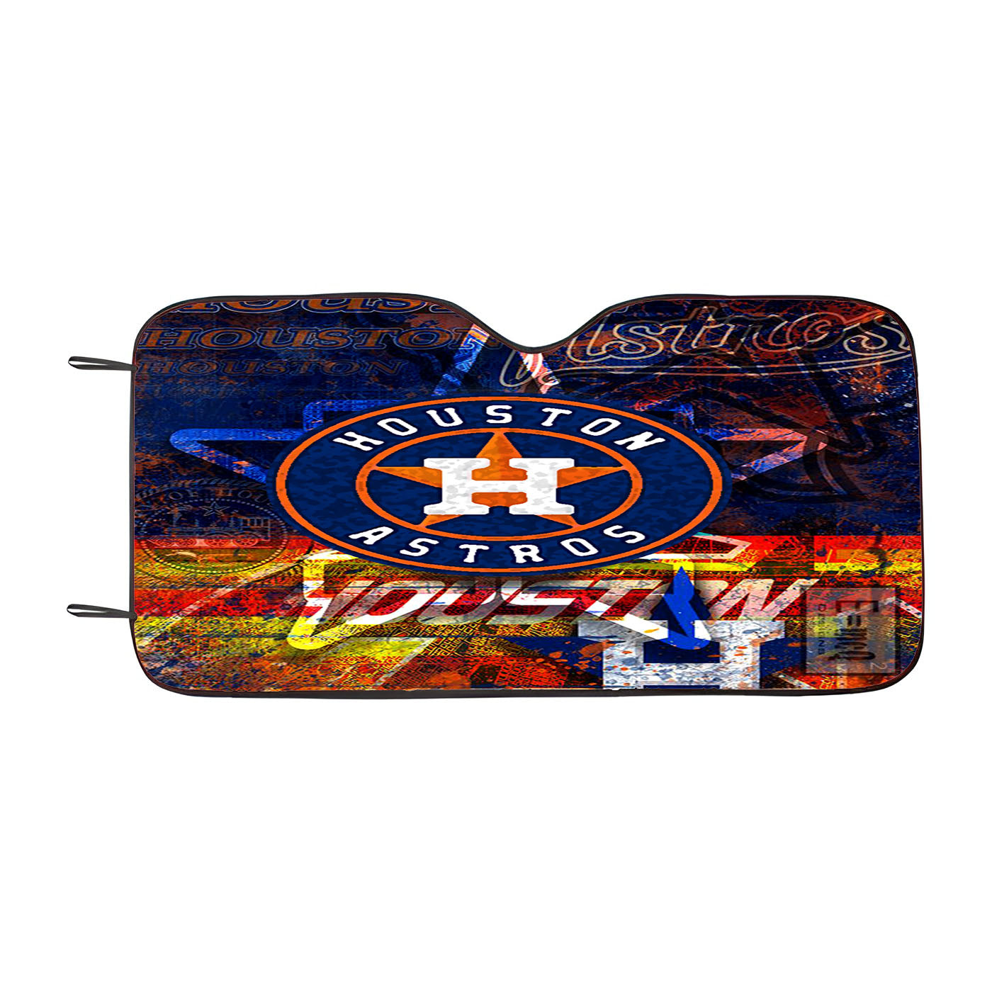 Houston Astros Wall Paint Car Auto Sun Shade Windshield Cover