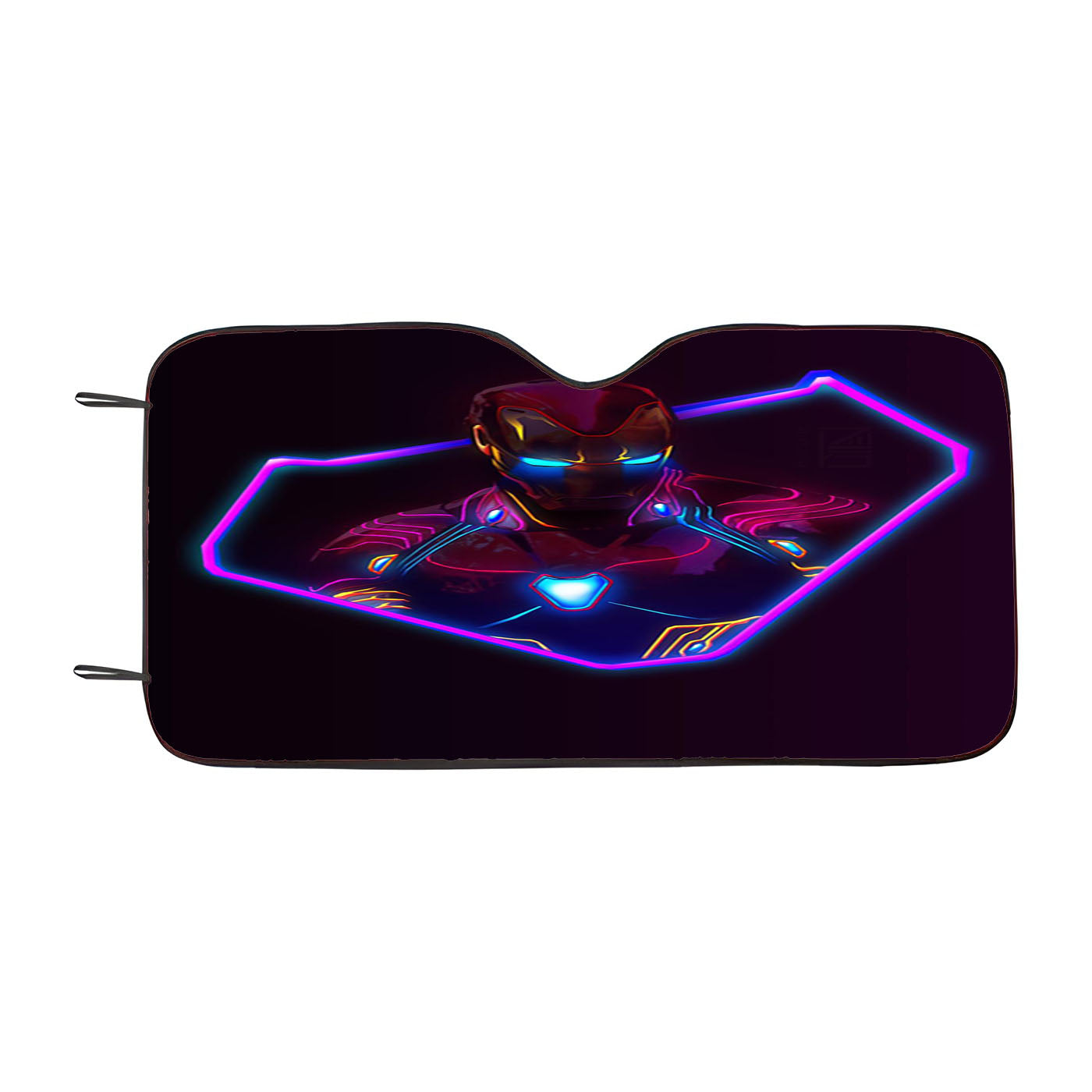 Iron Man Neon Artwork Car Auto Sun Shade Windshield Cover