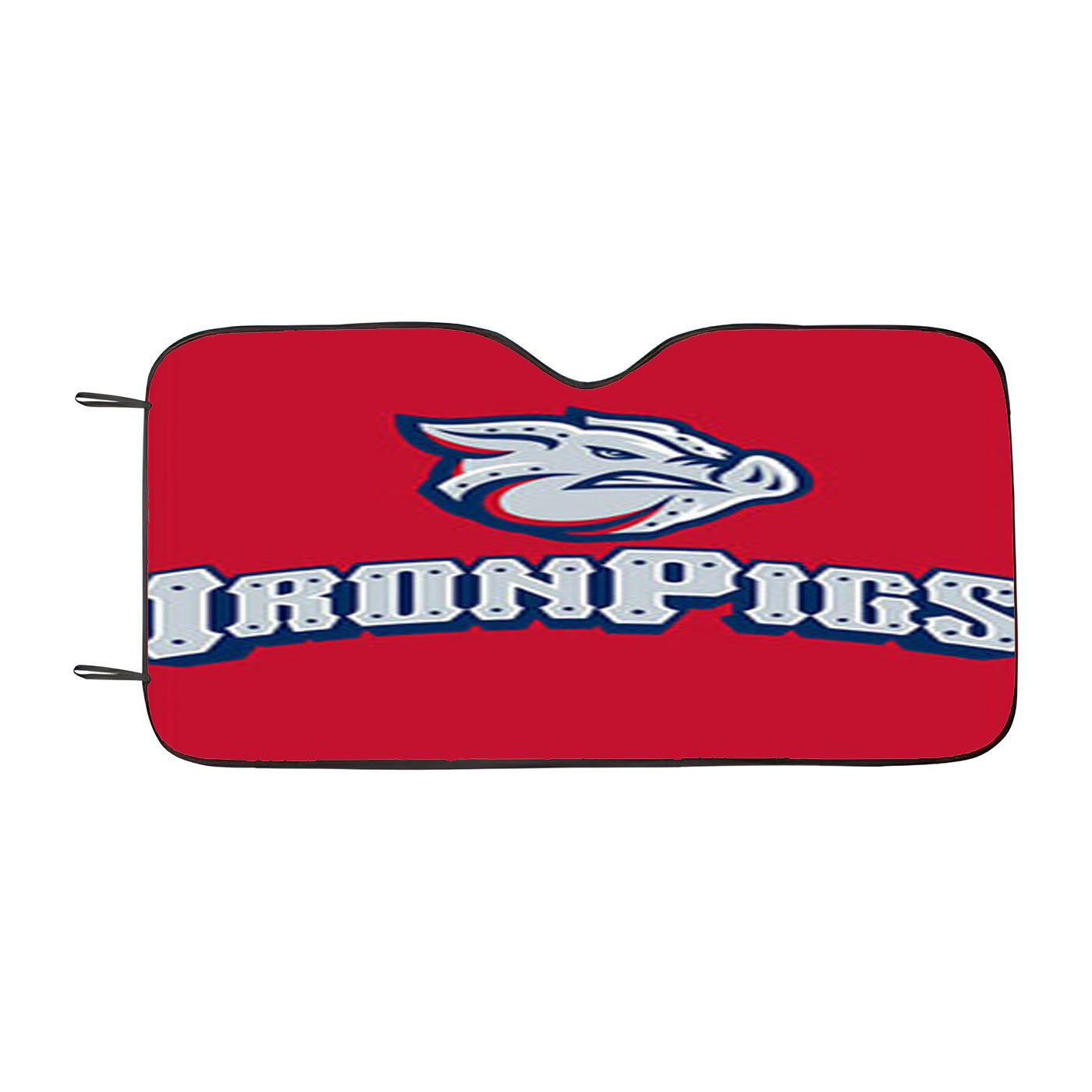 Ironpigs Baseball Logo Red Car Auto Sun Shade Windshield Cover